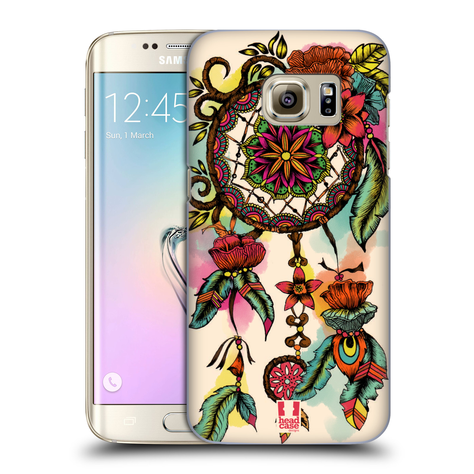 HEAD CASE plastový obal na mobil SAMSUNG GALAXY S7 EDGE vzor Květy lapač snů FLORID