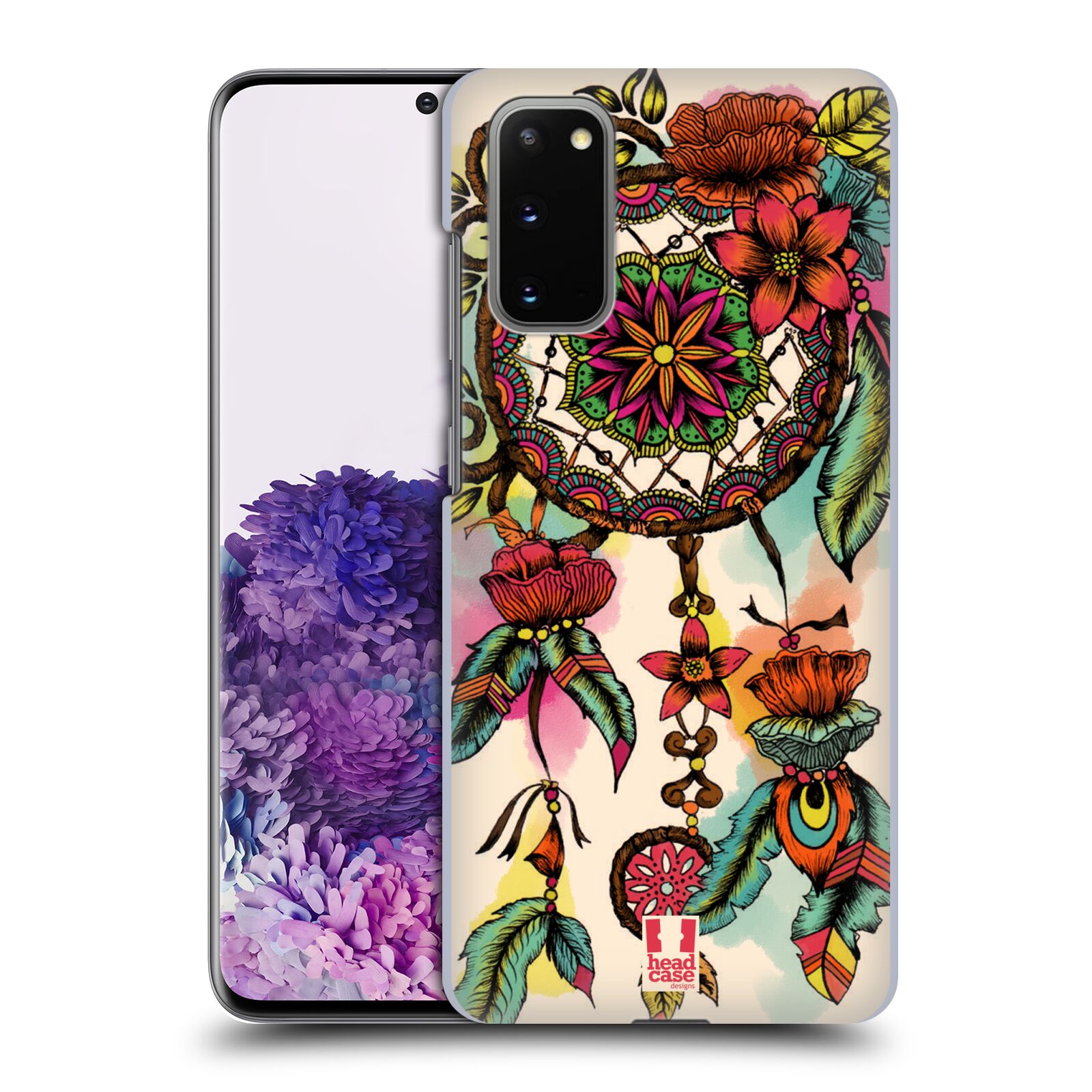 Pouzdro na mobil Samsung Galaxy S20 - HEAD CASE - vzor Květy lapač snů FLORID