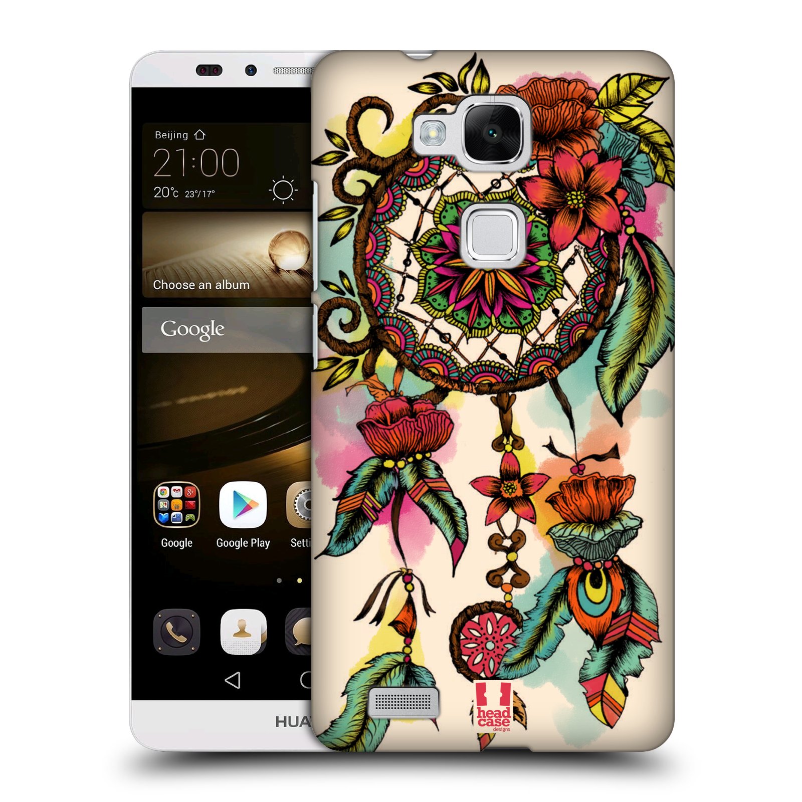 HEAD CASE plastový obal na mobil Huawei Mate 7 vzor Květy lapač snů FLORID