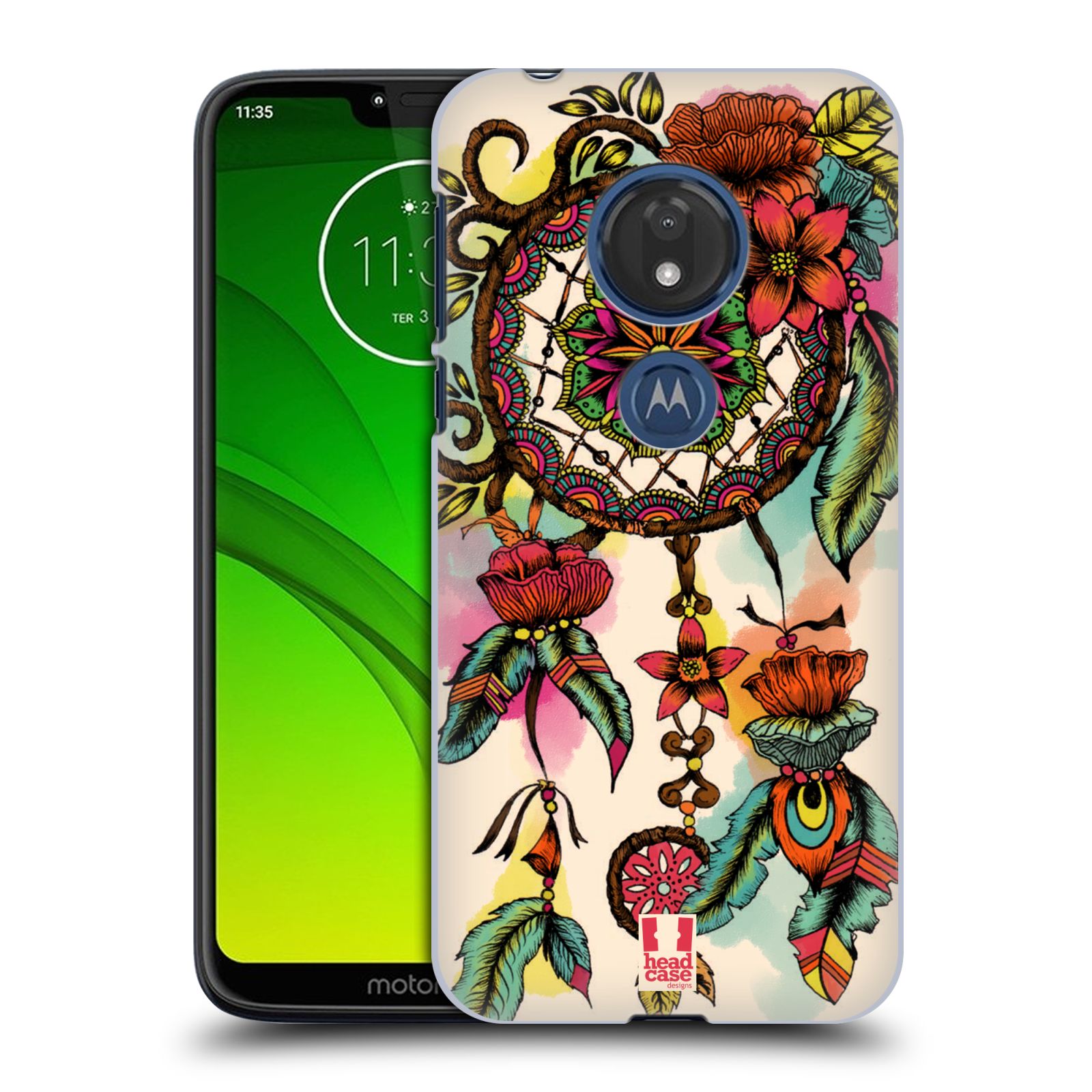 Pouzdro na mobil Motorola Moto G7 Play vzor Květy lapač snů FLORID