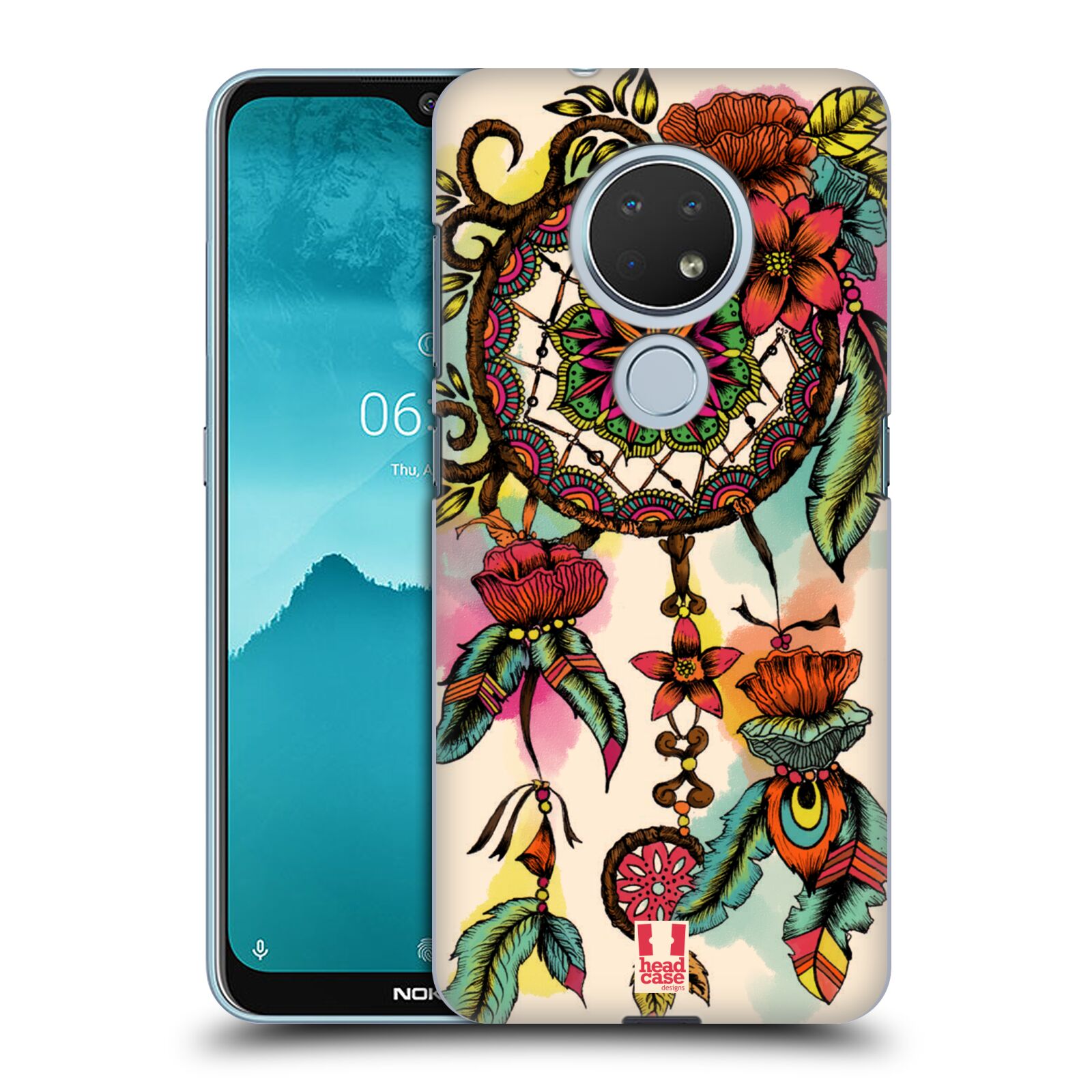 Pouzdro na mobil Nokia 6.2 - HEAD CASE - vzor Květy lapač snů FLORID