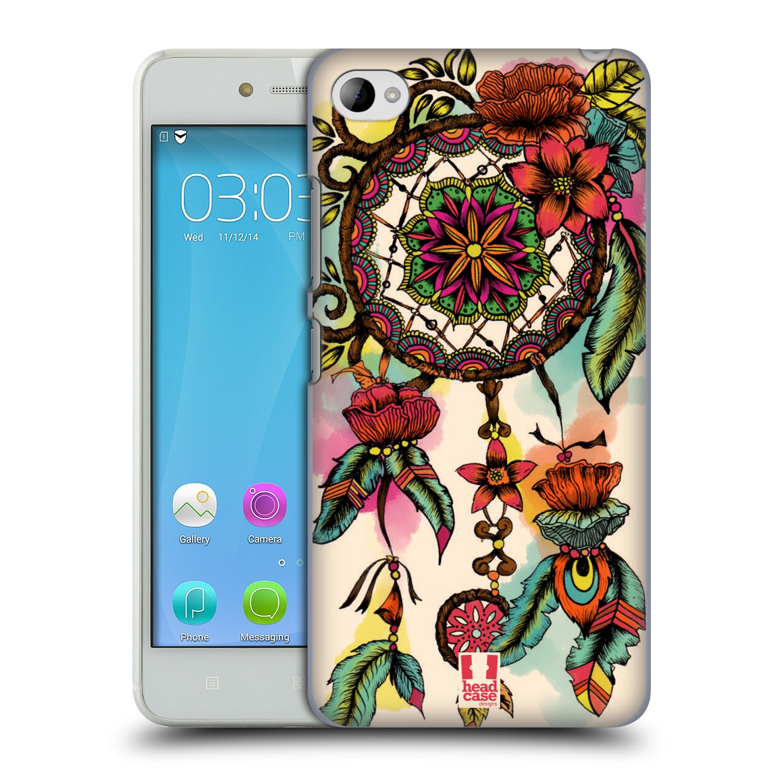 HEAD CASE pevný plastový obal na mobil LENOVO S90 vzor Květy lapač snů FLORID