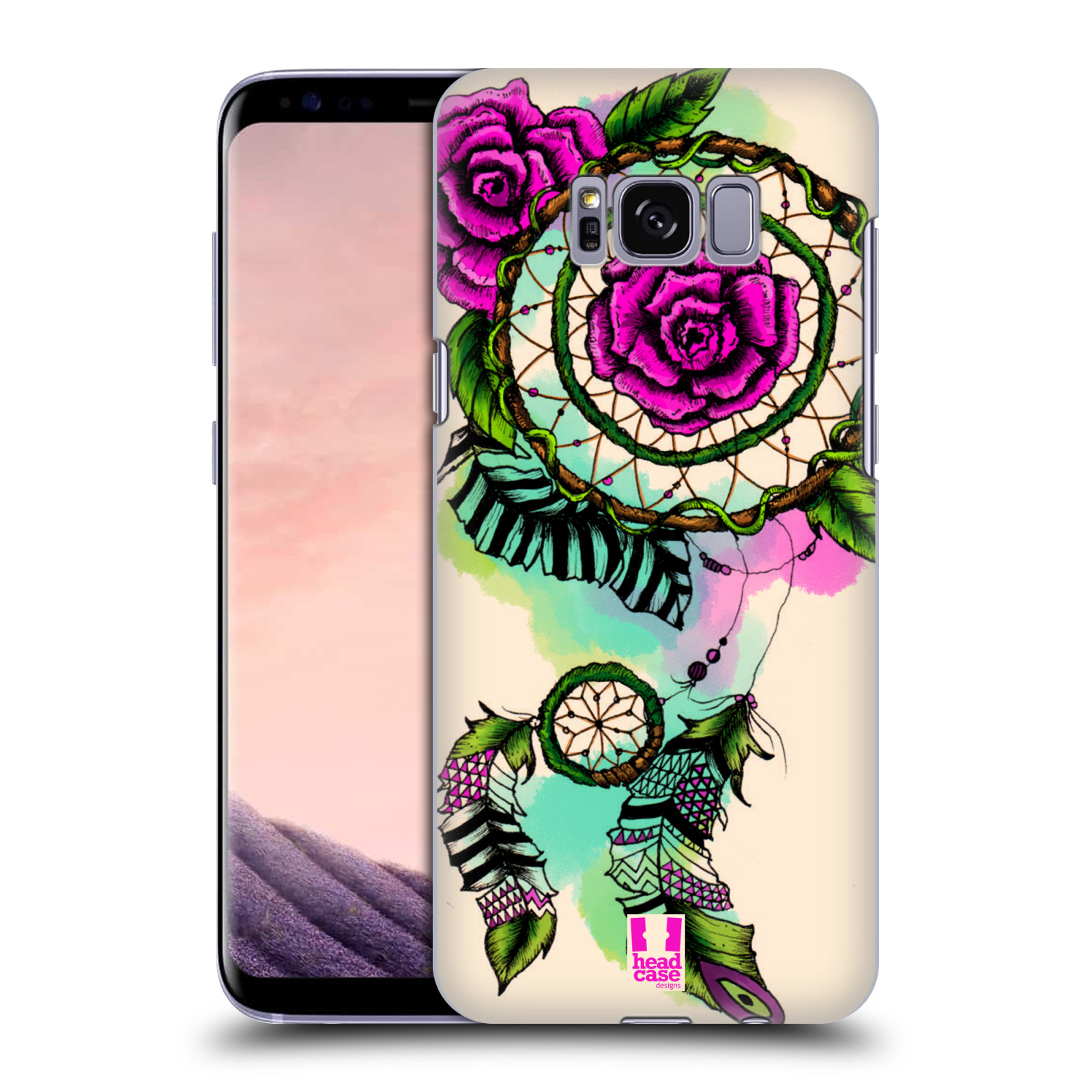 HEAD CASE plastový obal na mobil Samsung Galaxy S8 vzor Květy lapač snů růže