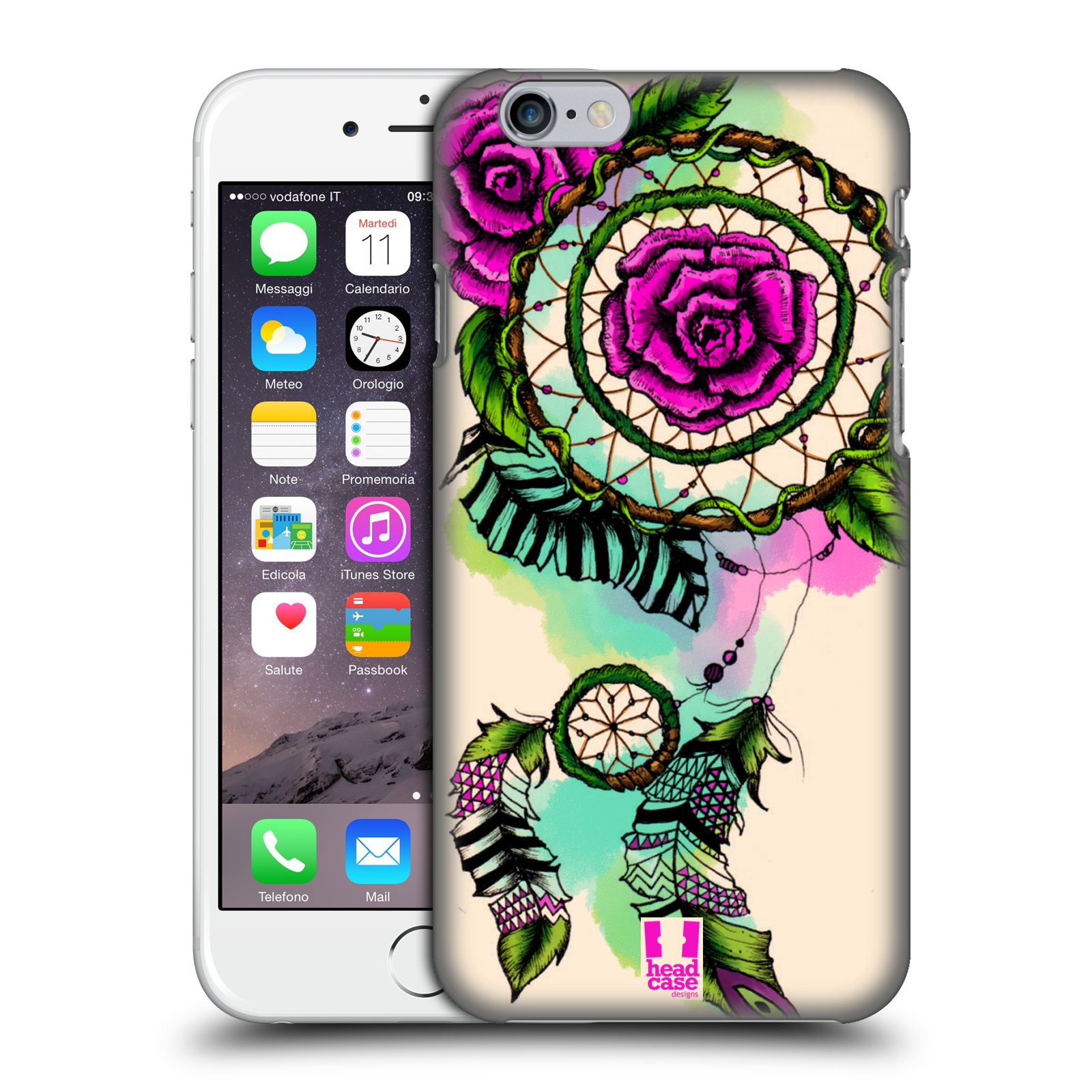 Plastové pouzdro pro mobil Apple Iphone 6/6S vzor Květy lapač snů růže