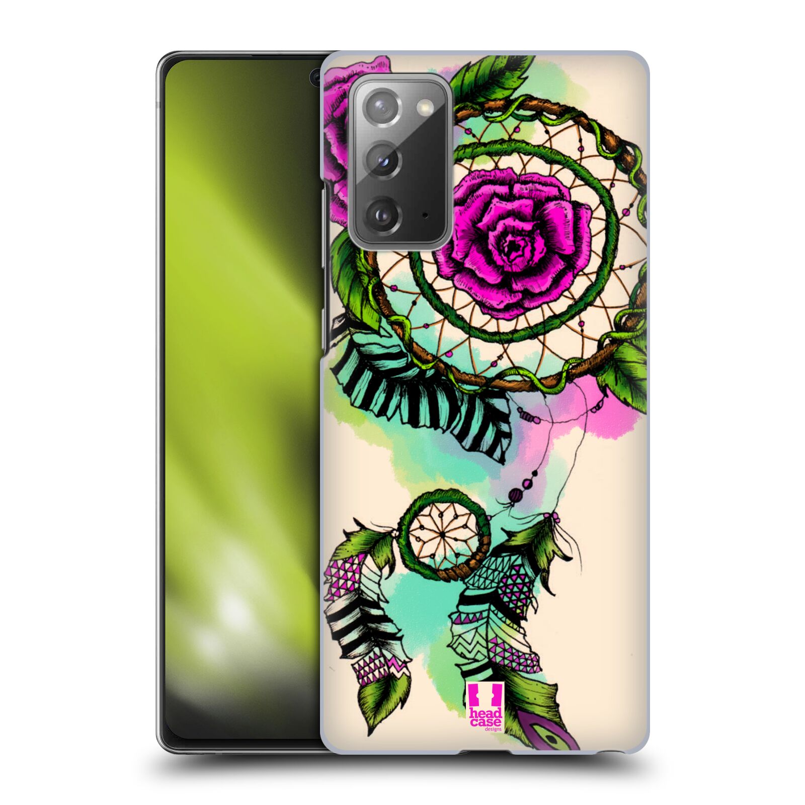 Plastový obal HEAD CASE na mobil Samsung Galaxy Note 20 vzor Květy lapač snů růže