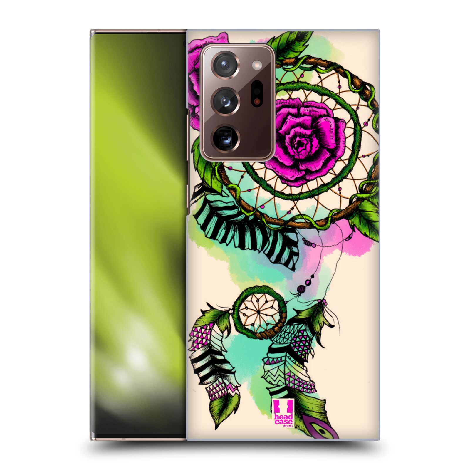 Plastový obal HEAD CASE na mobil Samsung Galaxy Note 20 ULTRA vzor Květy lapač snů růže