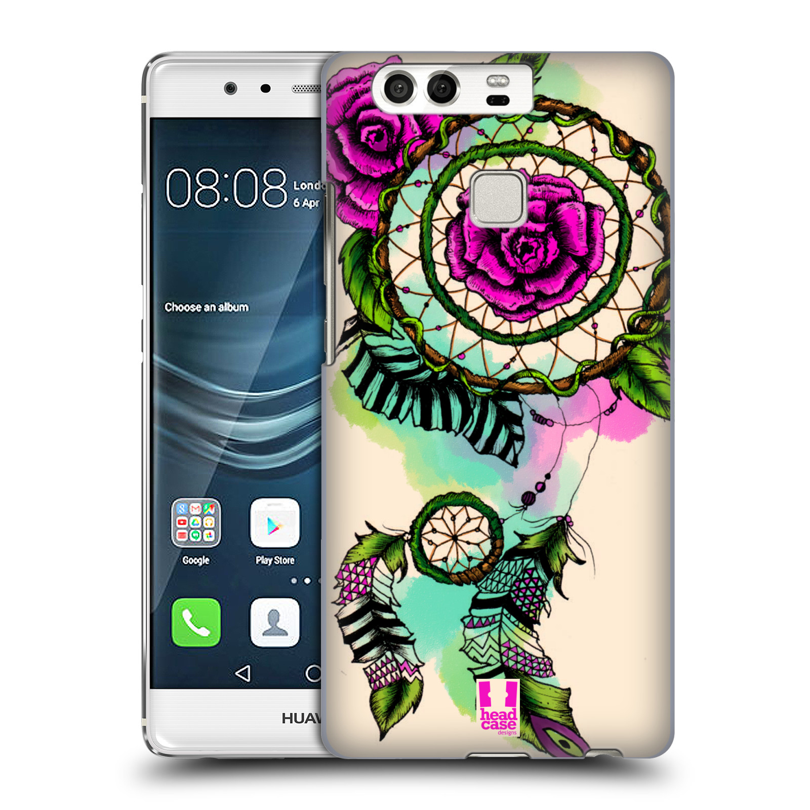 HEAD CASE plastový obal na mobil Huawei P9 / P9 DUAL SIM vzor Květy lapač snů růže