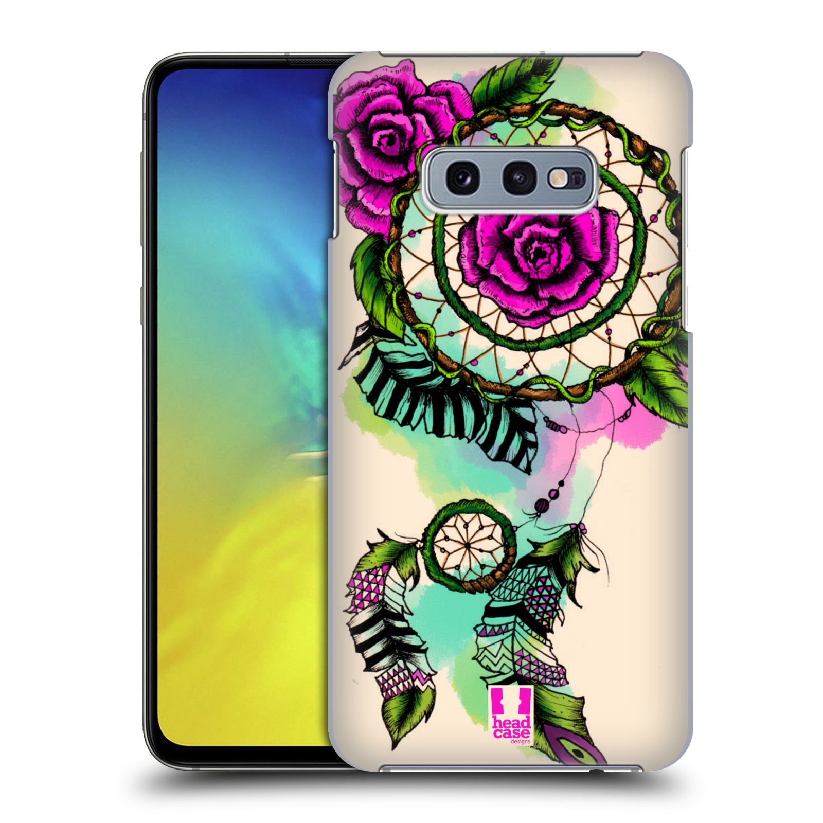 Pouzdro na mobil Samsung Galaxy S10e - HEAD CASE - vzor Květy lapač snů růže