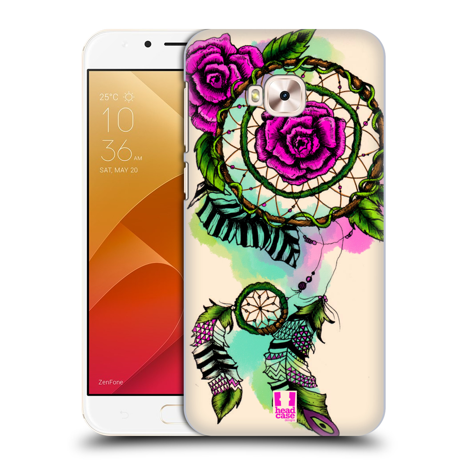 HEAD CASE plastový obal na mobil Asus Zenfone 4 Selfie Pro ZD552KL vzor Květy lapač snů růže