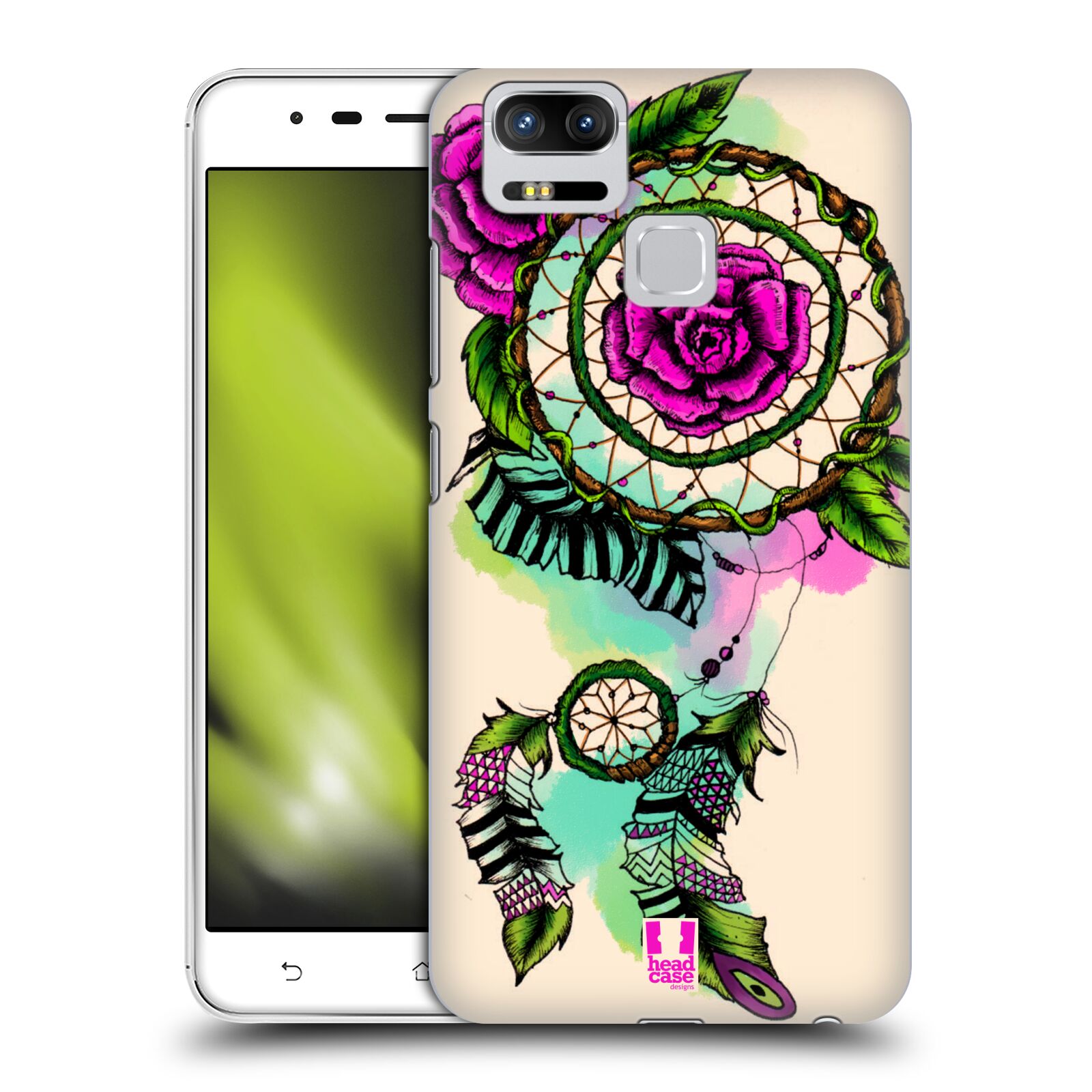 HEAD CASE plastový obal na mobil Asus Zenfone 3 Zoom ZE553KL vzor Květy lapač snů růže