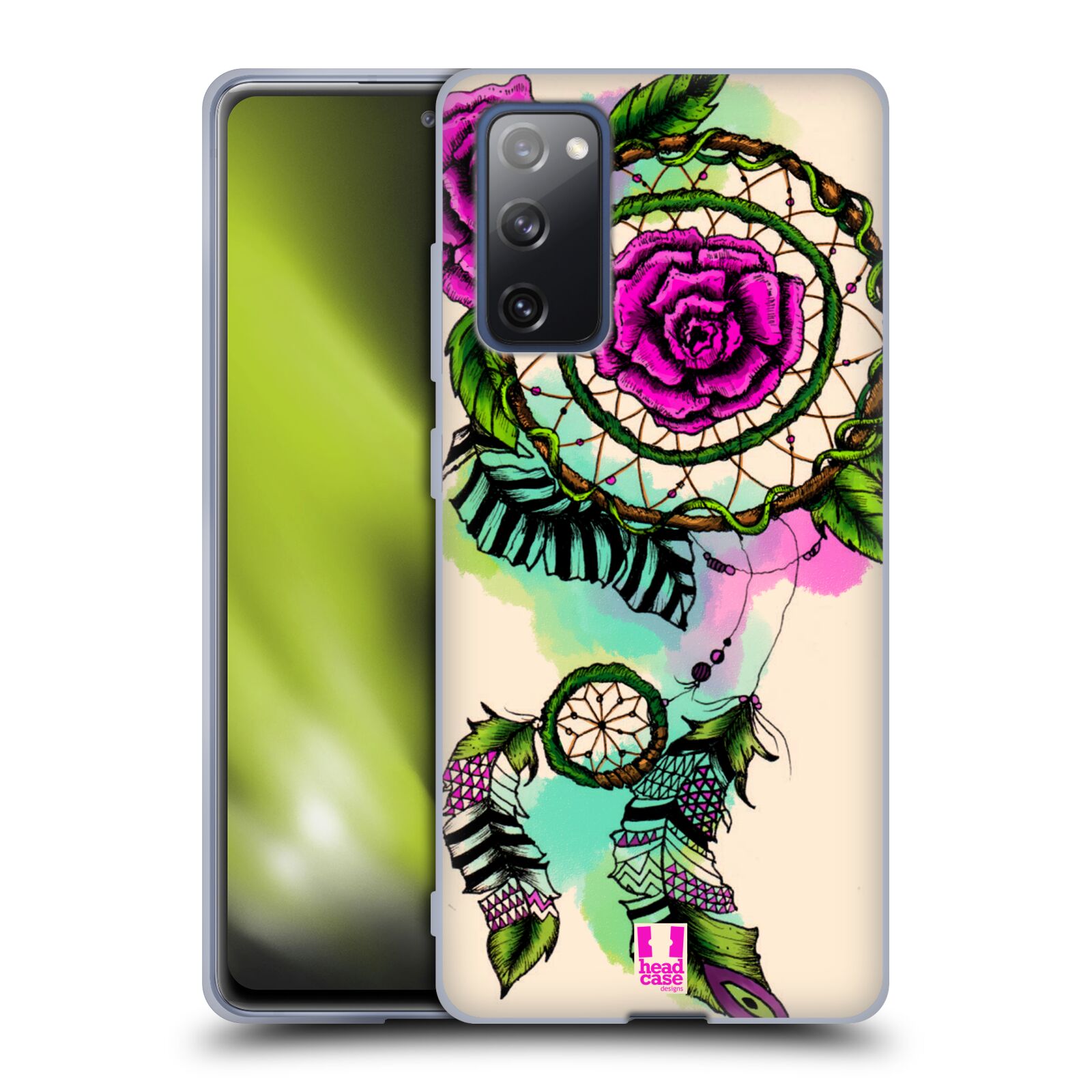 Plastový obal HEAD CASE na mobil Samsung Galaxy S20 FE / S20 FE 5G vzor Květy lapač snů růže