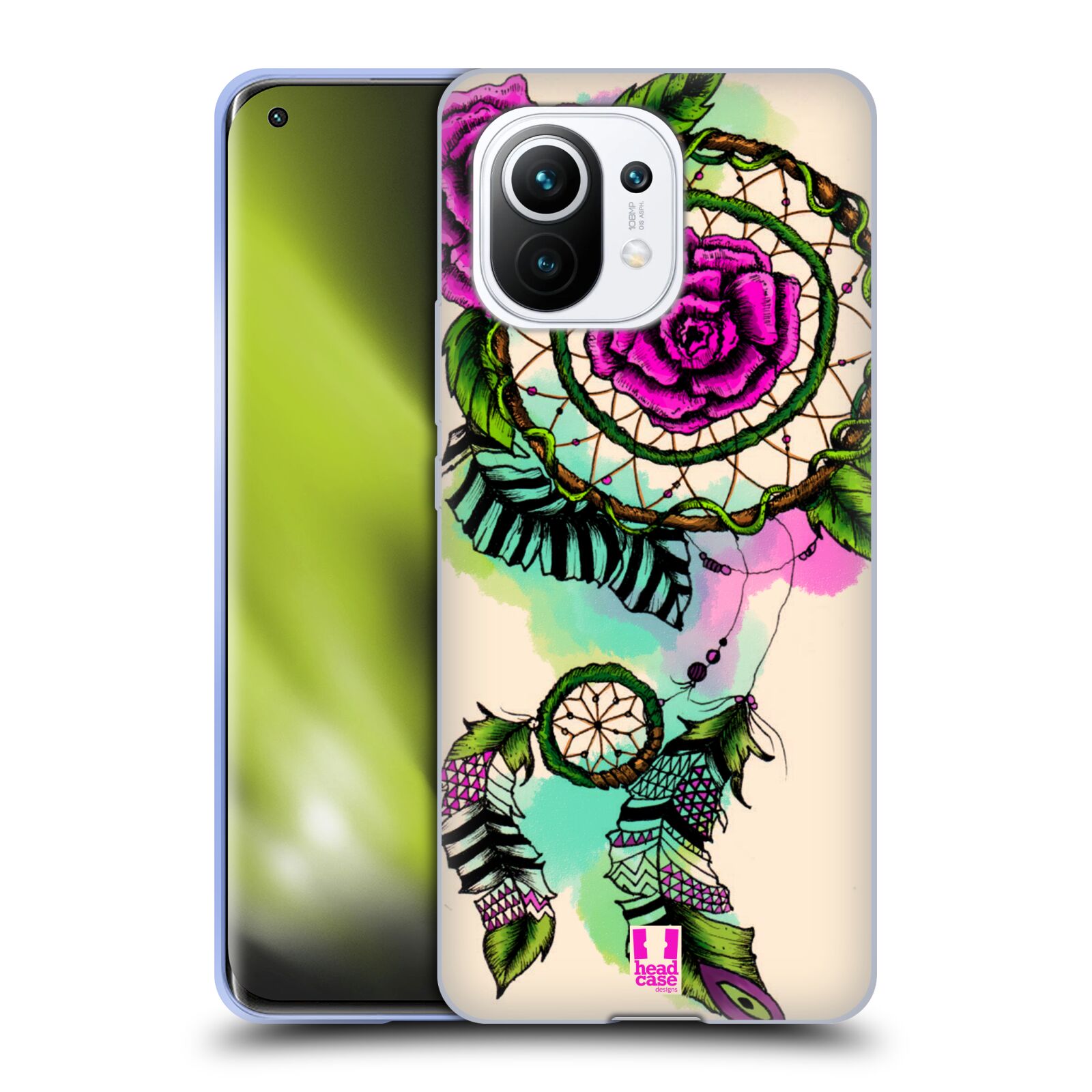 Plastový obal HEAD CASE na mobil Xiaomi Mi 11 vzor Květy lapač snů růže