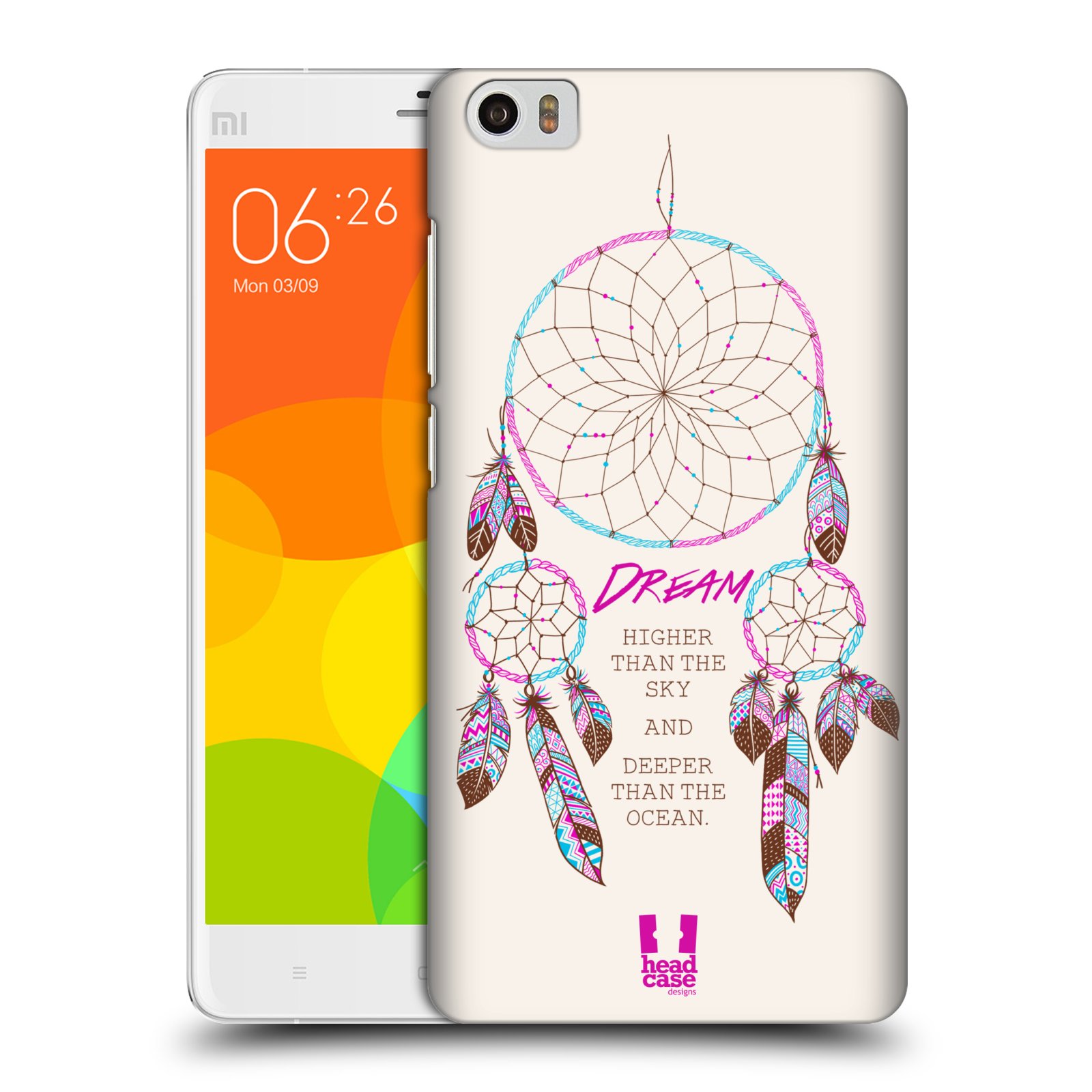 HEAD CASE pevný plastový obal na mobil XIAOMI Mi Note vzor Lapač snů růžová