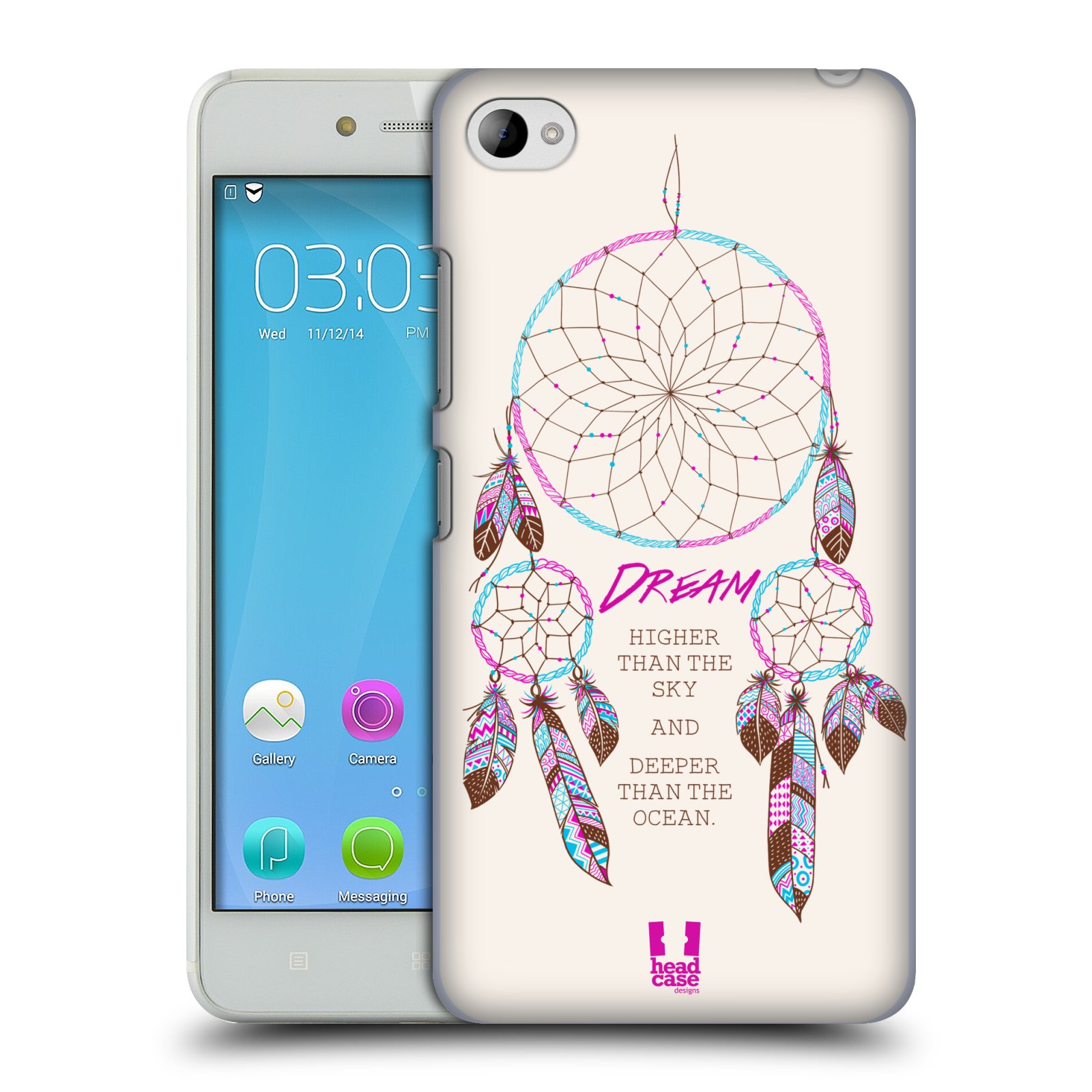 HEAD CASE pevný plastový obal na mobil LENOVO S90 vzor Lapač snů růžová