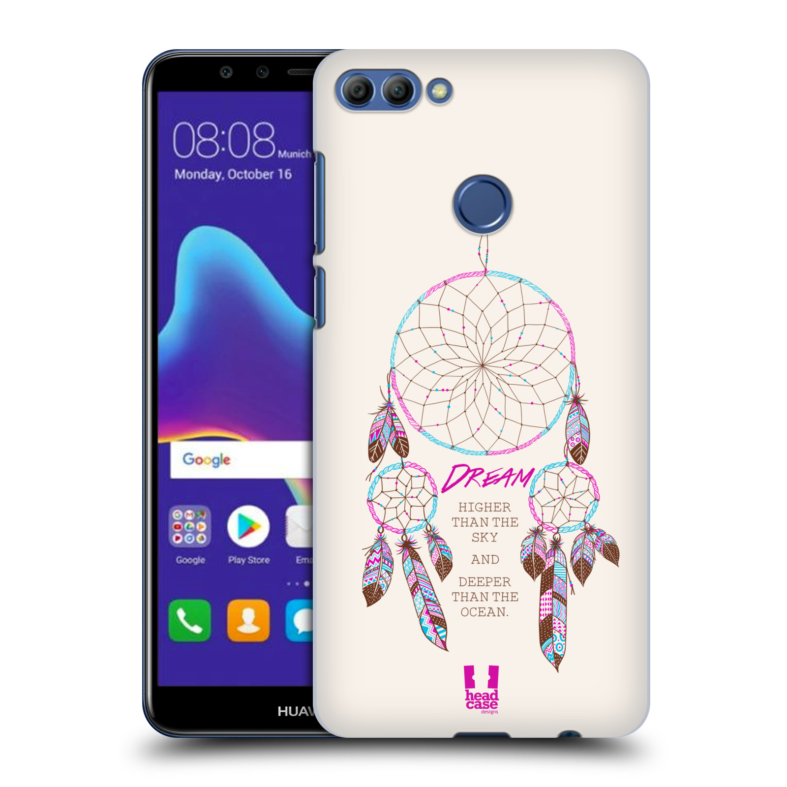 HEAD CASE plastový obal na mobil Huawei Y9 2018 vzor Lapač snů růžová