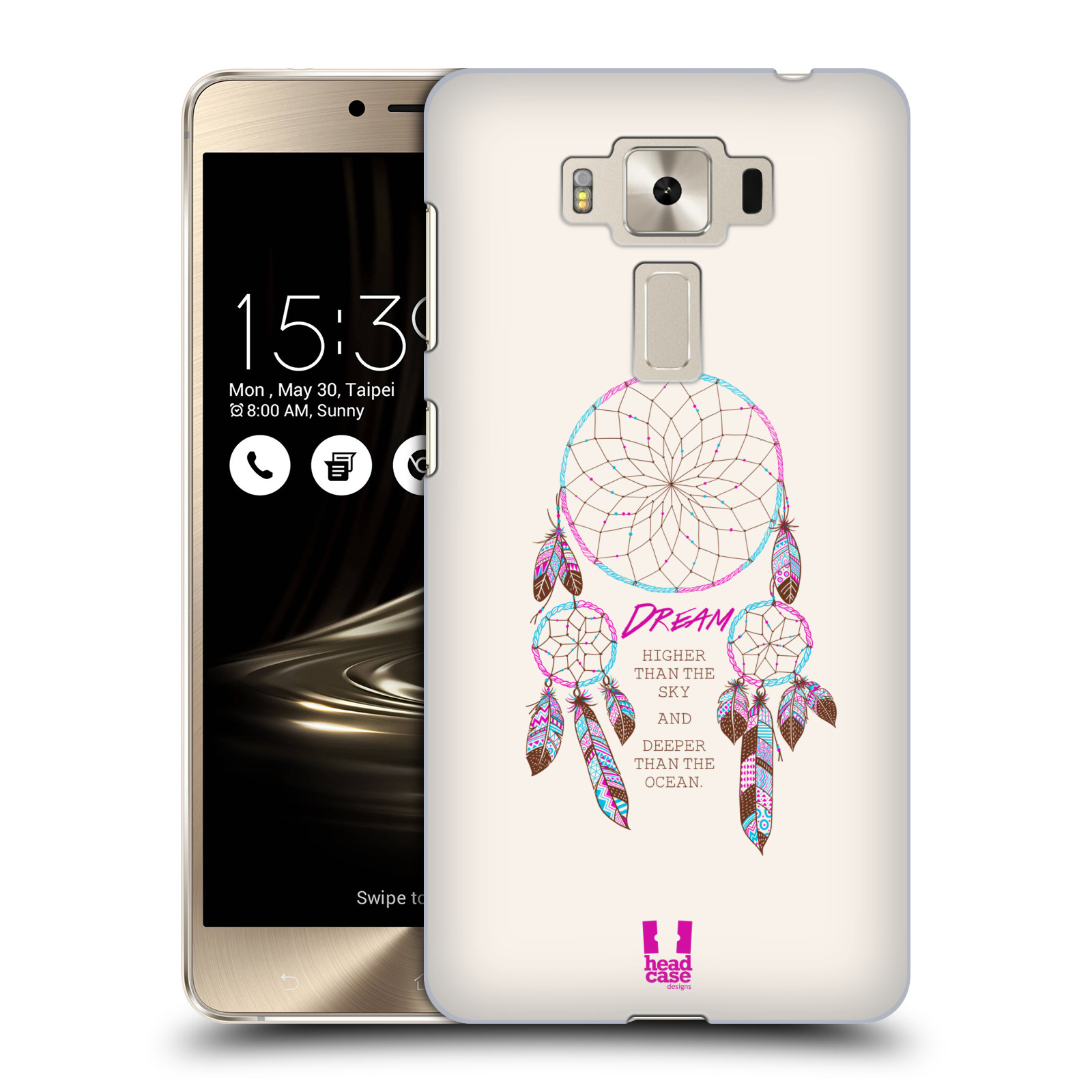 HEAD CASE plastový obal na mobil Asus Zenfone 3 DELUXE ZS550KL vzor Lapač snů růžová