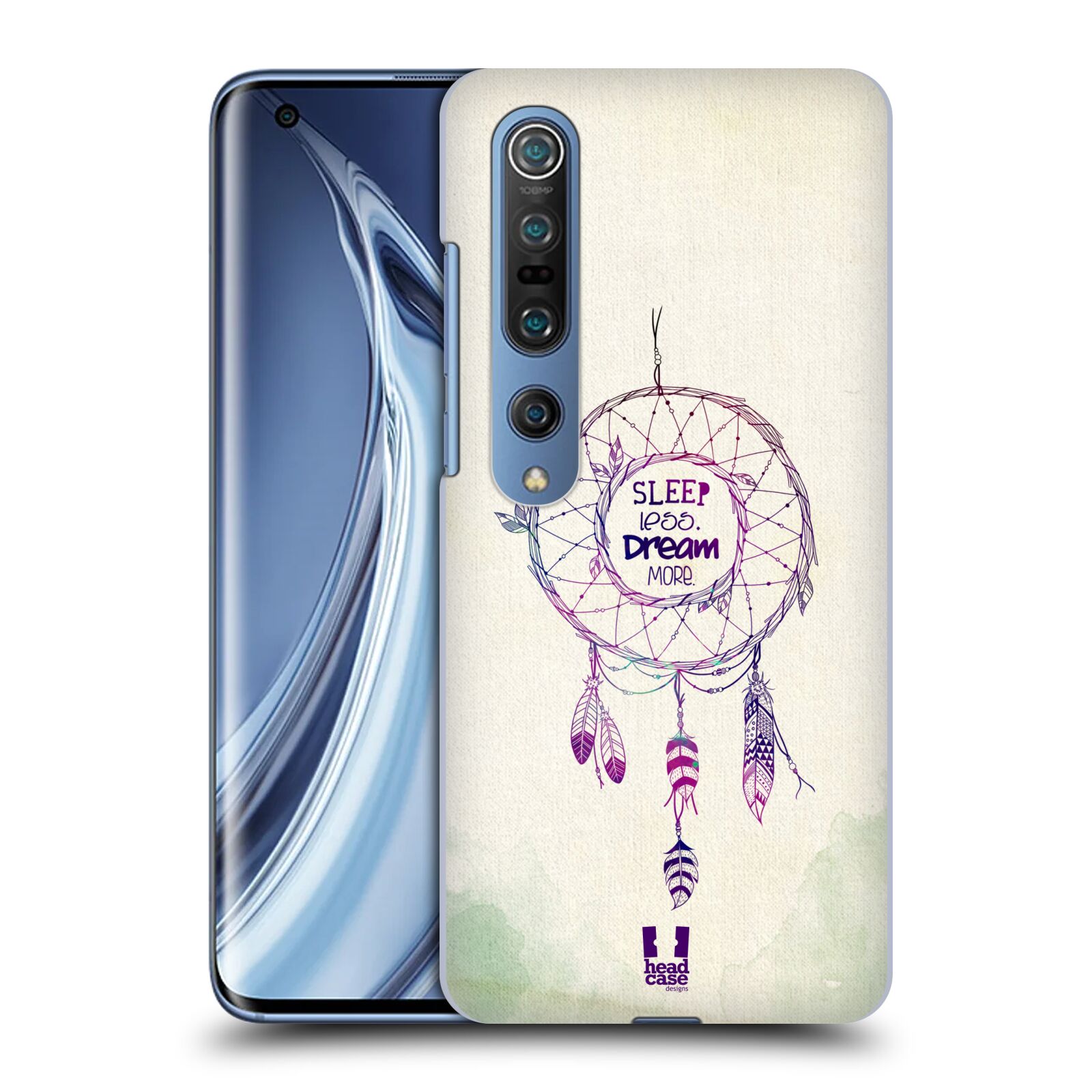 HEAD CASE plastový obal na mobil Xiaomi Mi 10 vzor Lapač snů ZELENÁ A FIALOVÁ