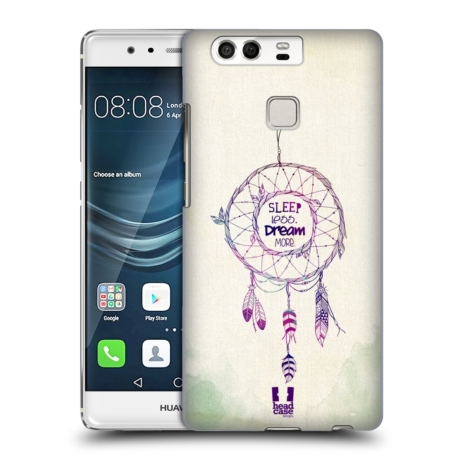 HEAD CASE plastový obal na mobil Huawei P9 / P9 DUAL SIM vzor Lapač snů ZELENÁ A FIALOVÁ