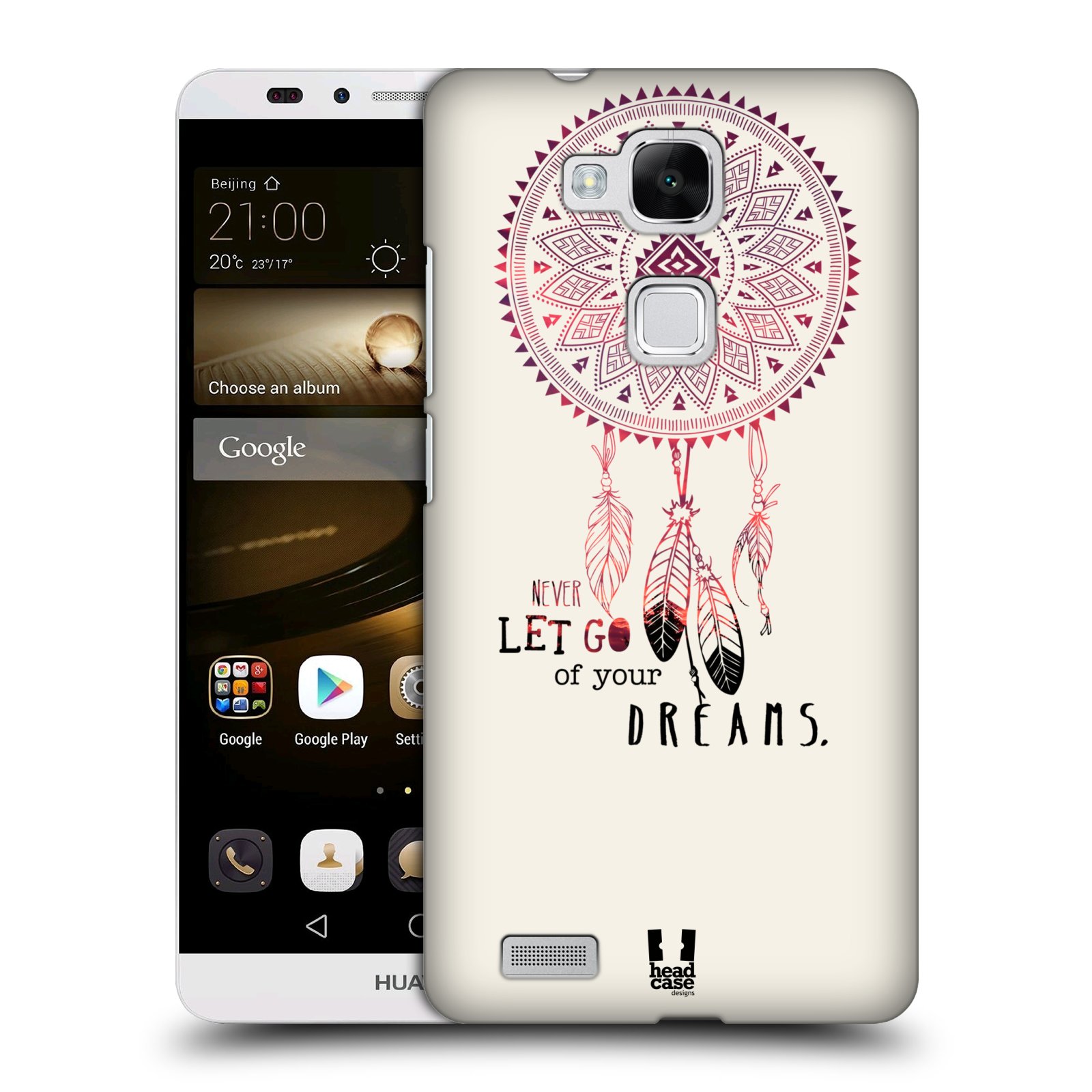 HEAD CASE plastový obal na mobil Huawei Mate 7 vzor Lapač snů ČERVENÁ