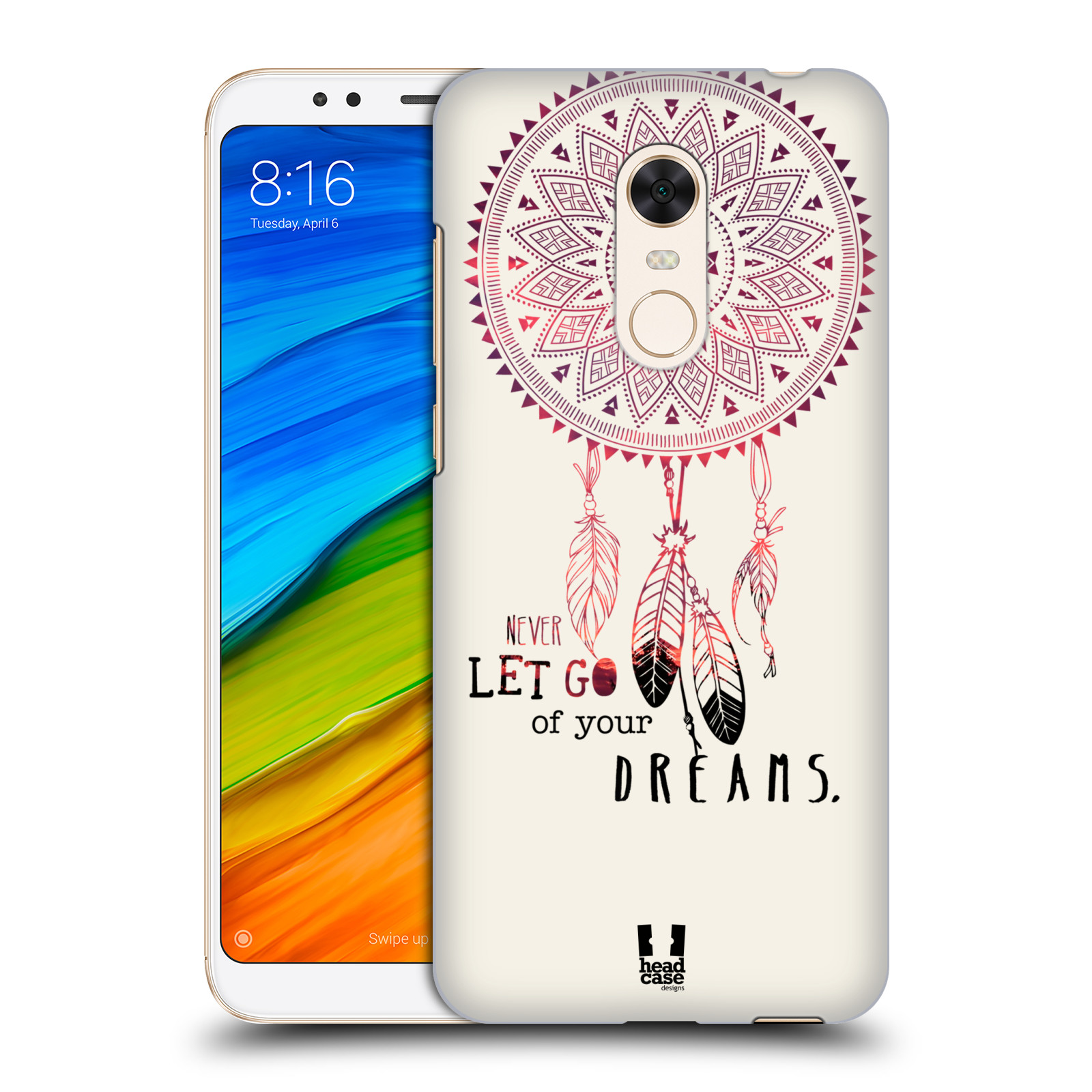 HEAD CASE plastový obal na mobil Xiaomi Redmi 5 PLUS vzor Lapač snů ČERVENÁ