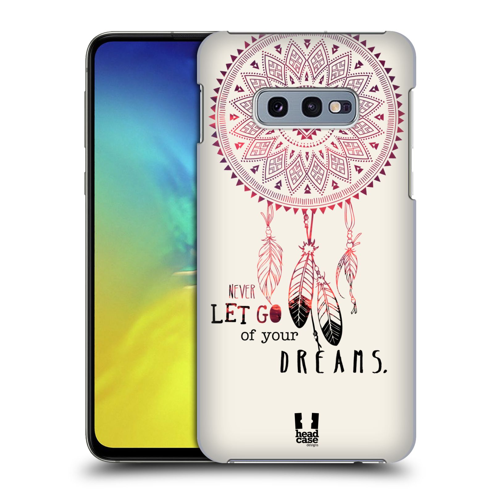 Pouzdro na mobil Samsung Galaxy S10e - HEAD CASE - vzor Lapač snů ČERVENÁ
