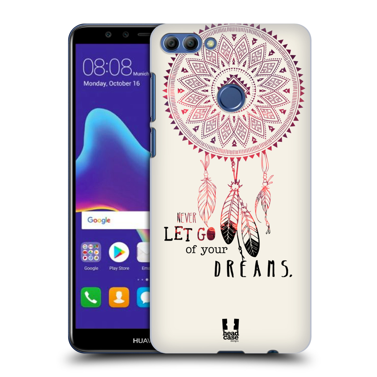 HEAD CASE plastový obal na mobil Huawei Y9 2018 vzor Lapač snů ČERVENÁ