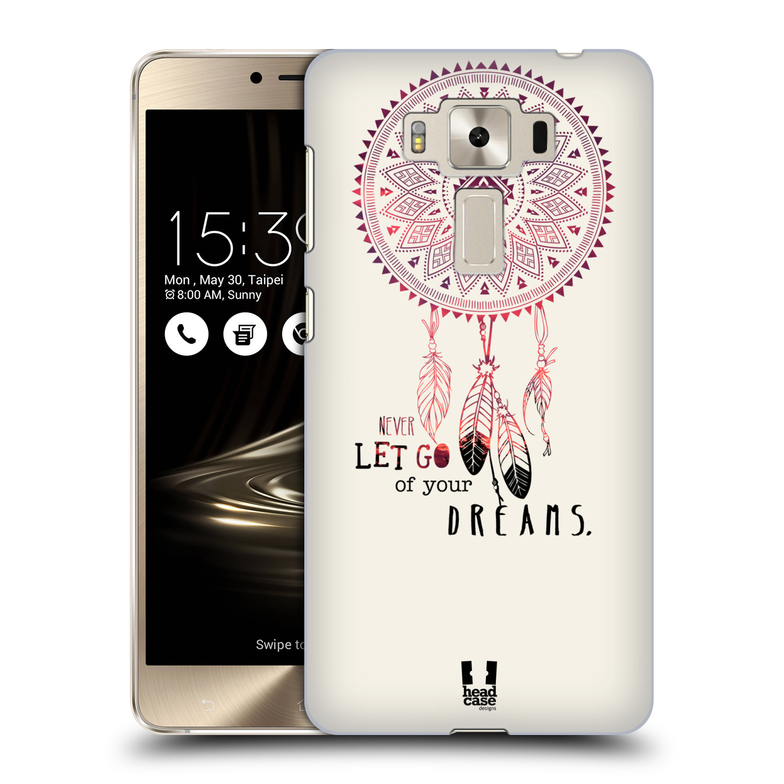 HEAD CASE plastový obal na mobil Asus Zenfone 3 DELUXE ZS550KL vzor Lapač snů ČERVENÁ