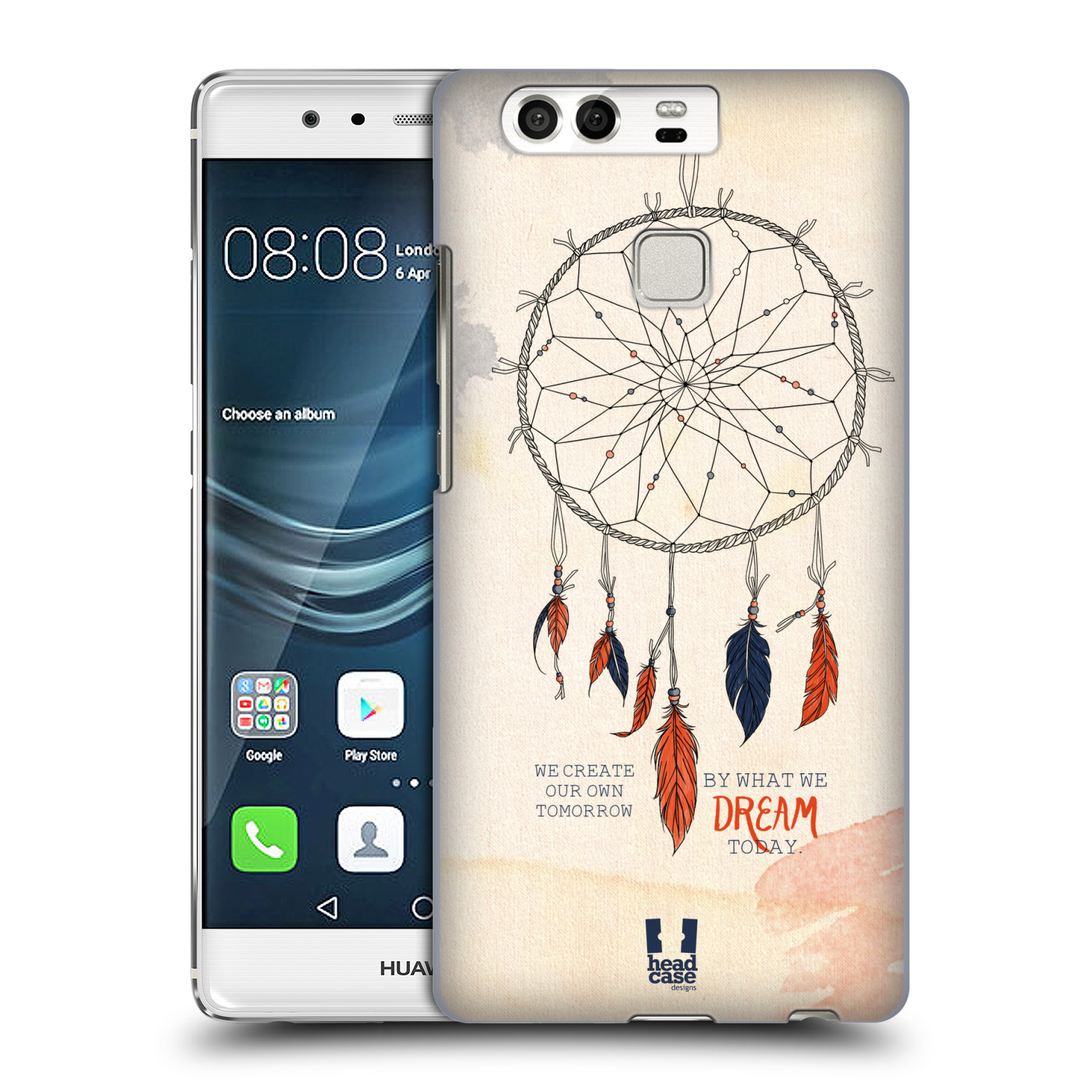 HEAD CASE plastový obal na mobil Huawei P9 / P9 DUAL SIM vzor Lapač snů ORANŽOVÁ
