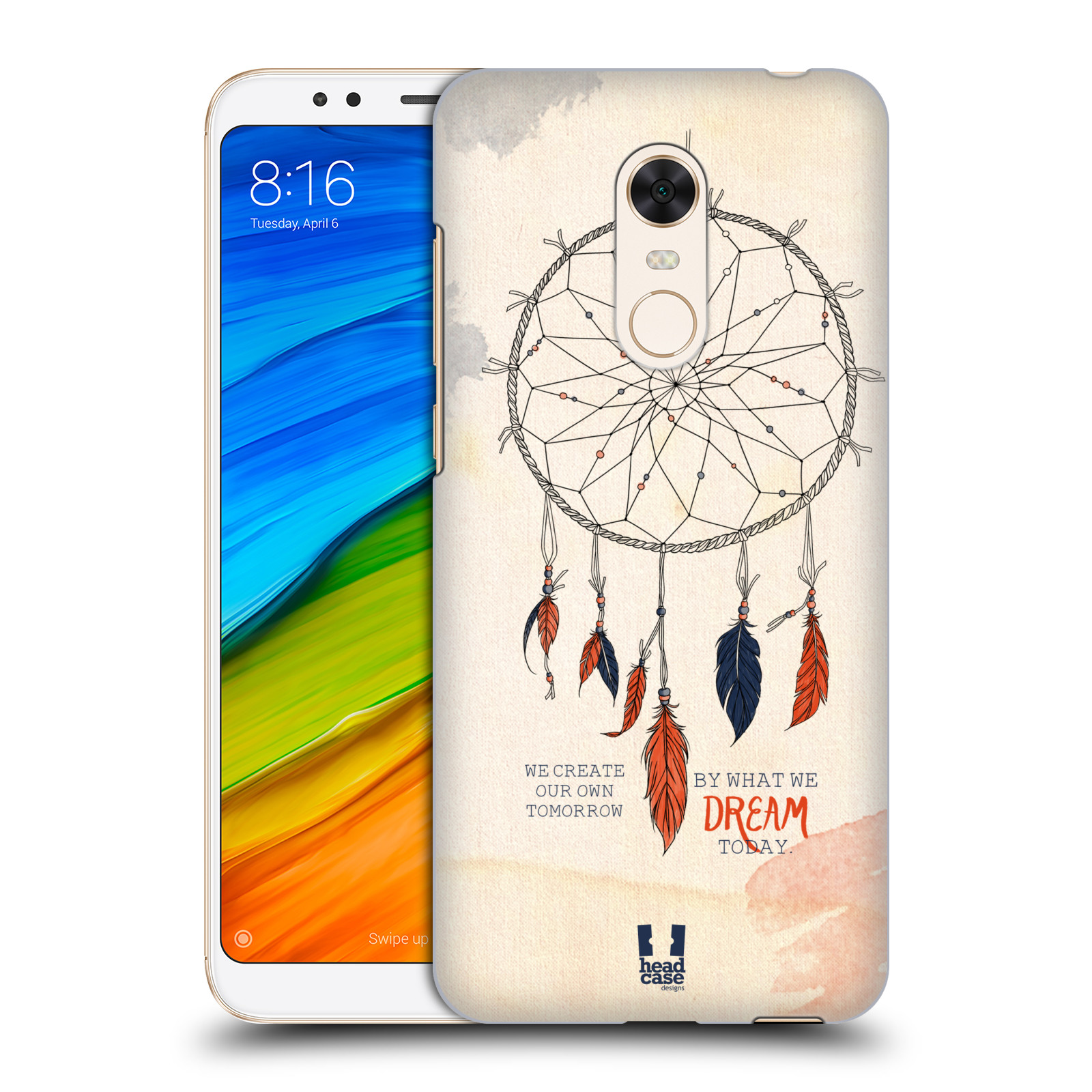 HEAD CASE plastový obal na mobil Xiaomi Redmi 5 PLUS vzor Lapač snů ORANŽOVÁ