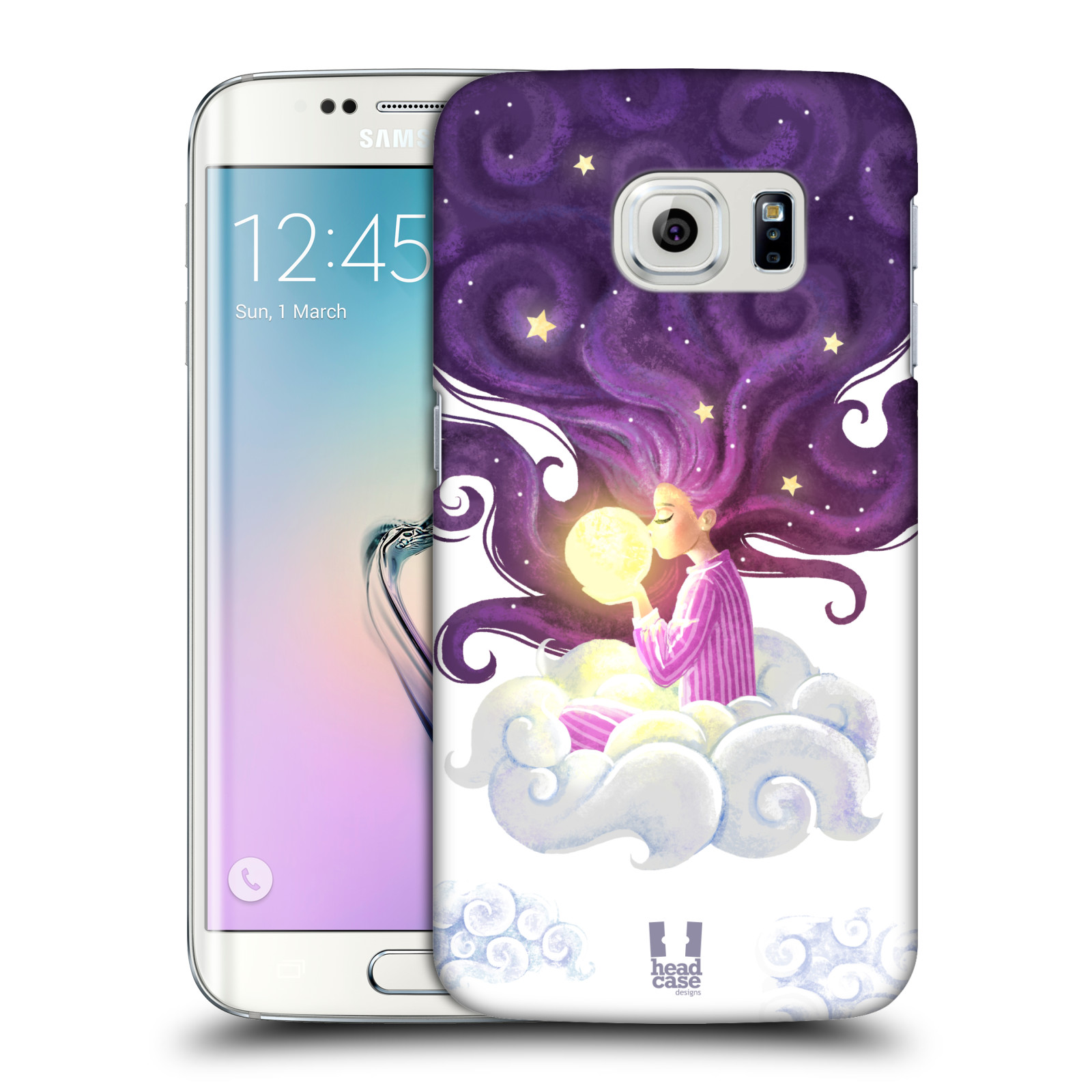Pouzdro na mobil Samsung Galaxy S6 EDGE - HEAD CASE - polibek měsíce