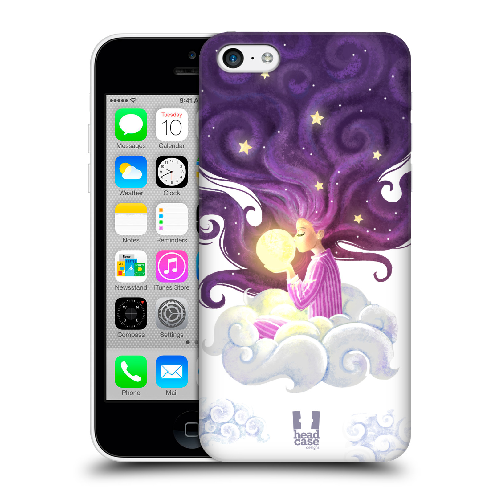 Pouzdro na mobil Apple Iphone 5C - HEAD CASE - polibek měsíce