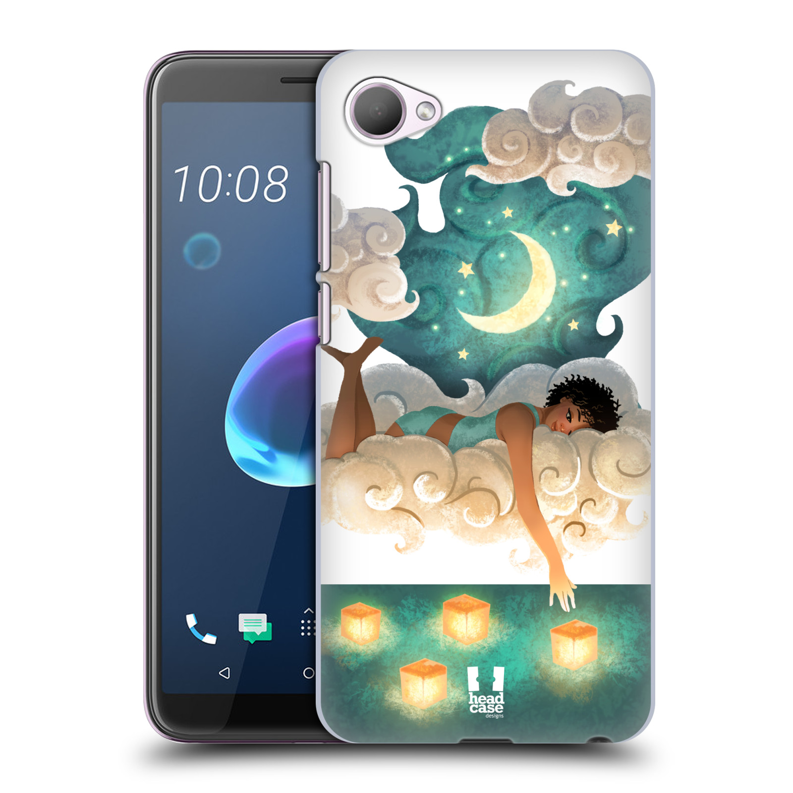 Pouzdro na mobil HTC Desire 12 / Desire 12 DUAL SIM - HEAD CASE - měsíc a lucerny