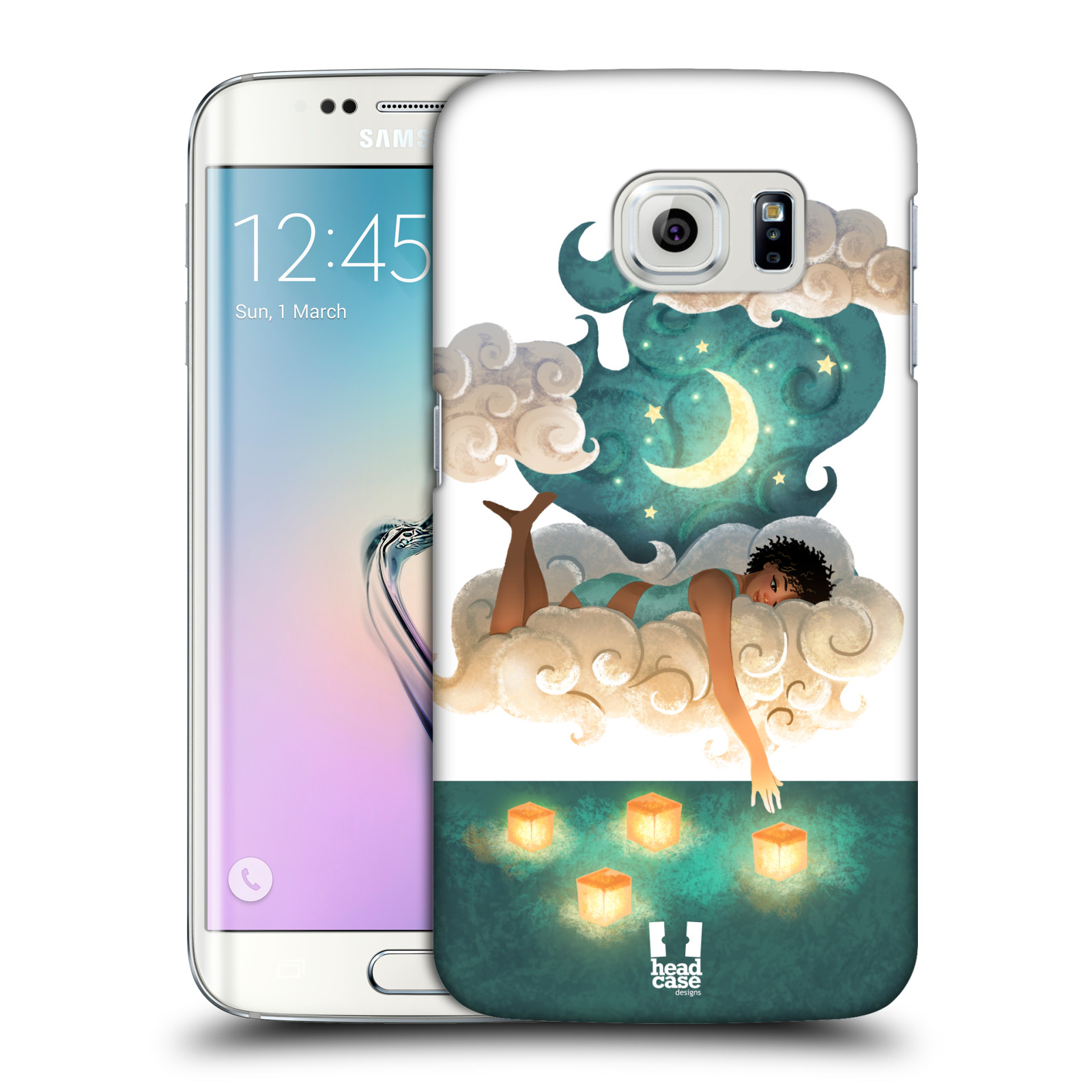 Pouzdro na mobil Samsung Galaxy S6 EDGE - HEAD CASE - měsíc a lucerny