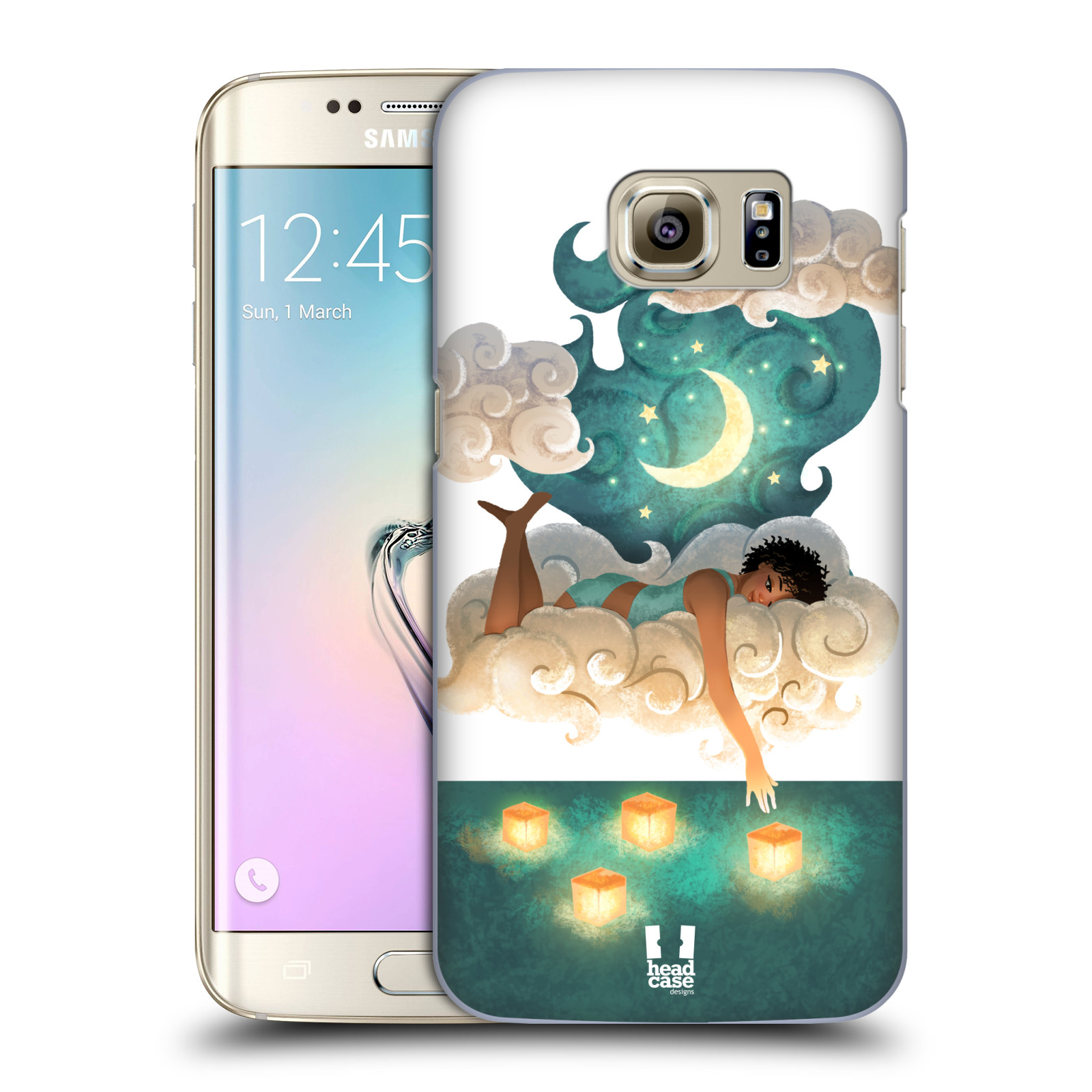 Pouzdro na mobil Samsung Galaxy S7 EDGE - HEAD CASE - měsíc a lucerny
