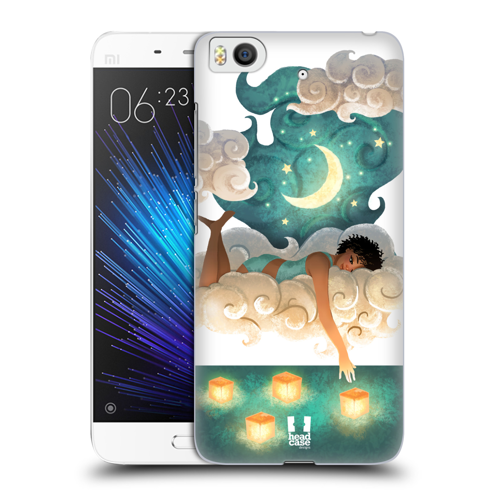 Pouzdro na mobil Xiaomi Mi5s - HEAD CASE - měsíc a lucerny