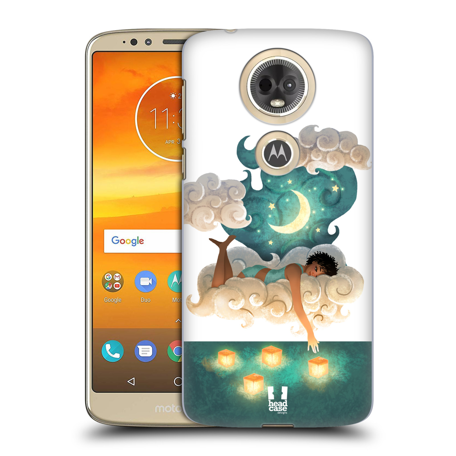 Pouzdro na mobil Motorola Moto E5 PLUS - HEAD CASE - měsíc a lucerny