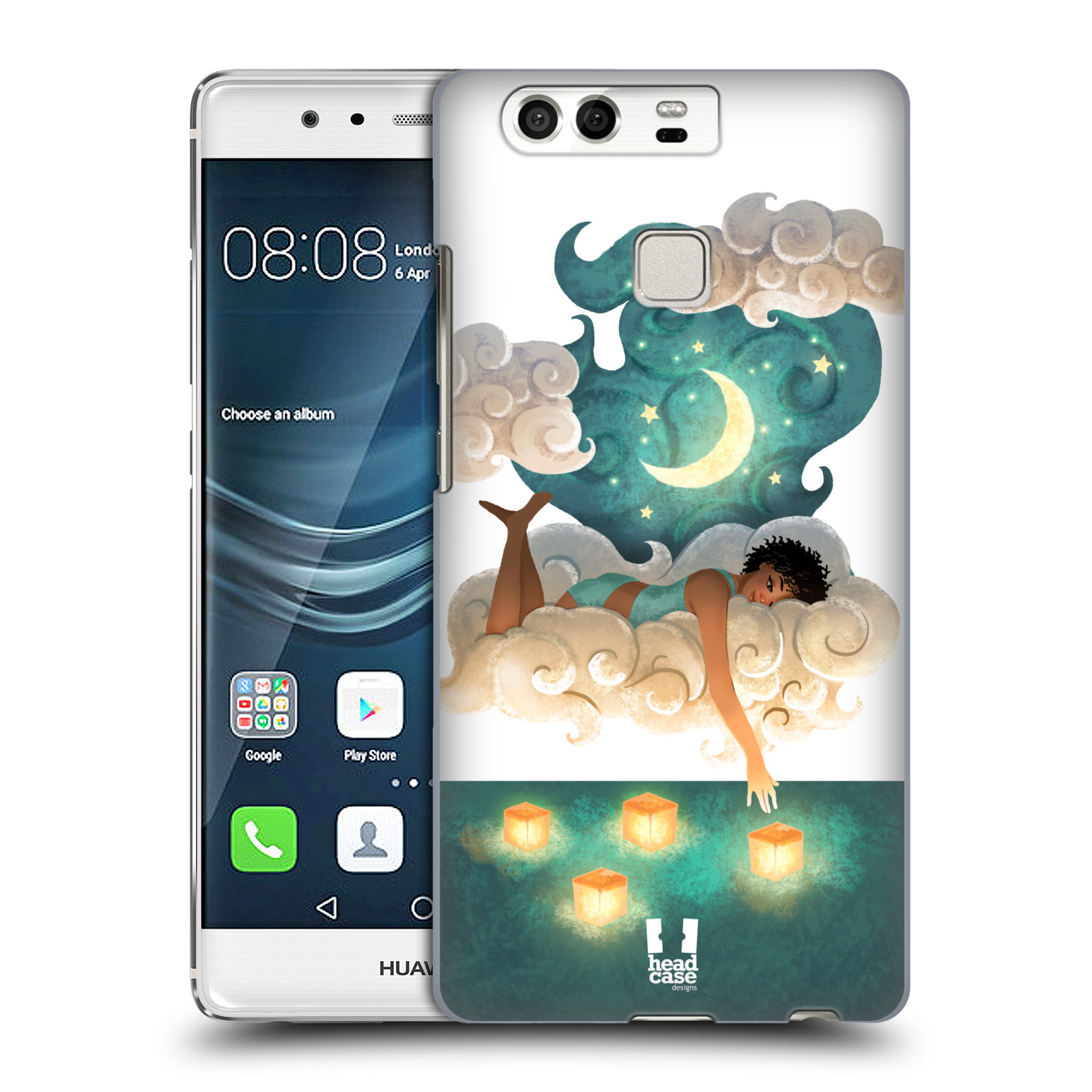 Pouzdro na mobil Huawei P9 / P9 DUAL SIM - HEAD CASE - měsíc a lucerny