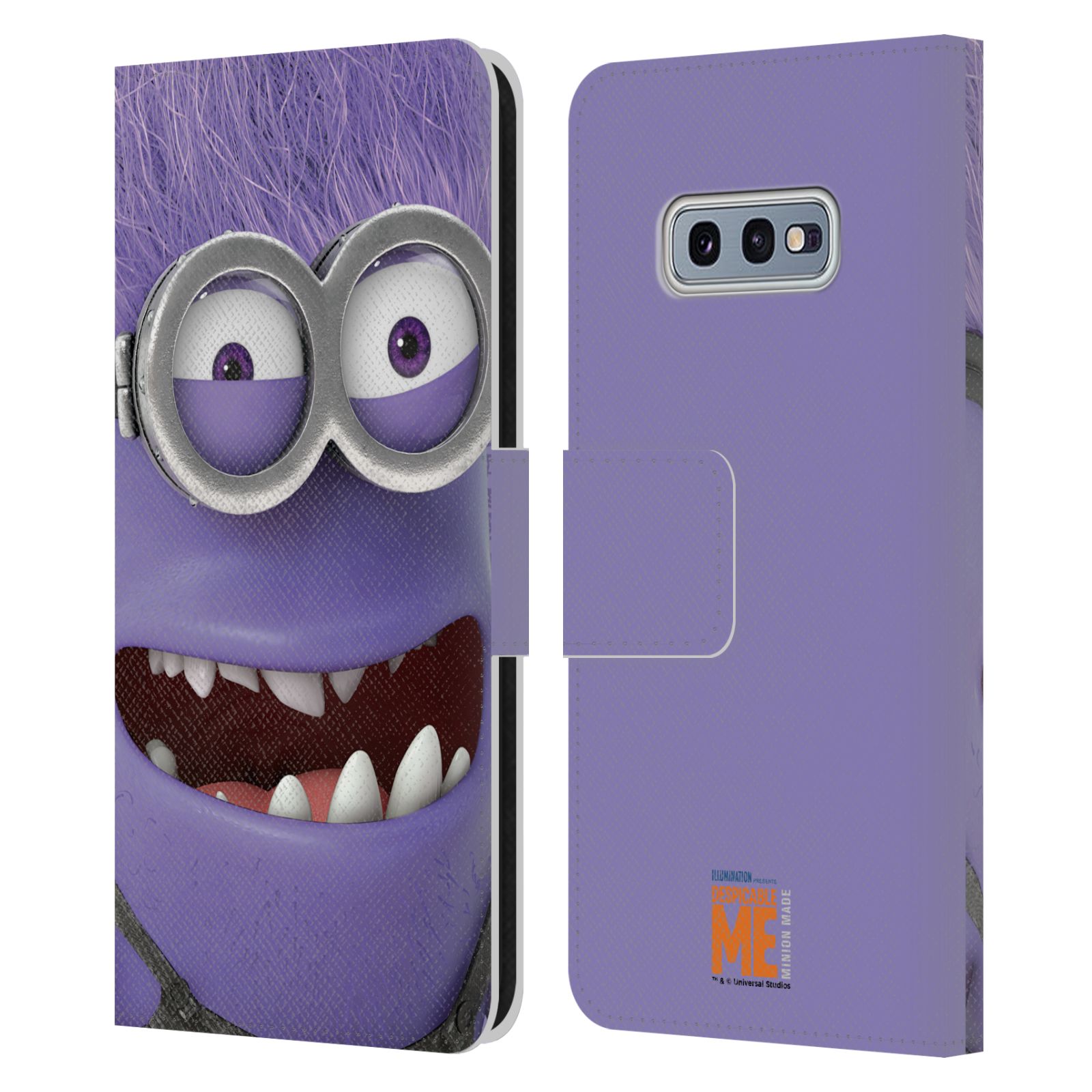 Pouzdro HEAD CASE na mobil Samsung Galaxy S10e  Mimoň ďáblík fialový