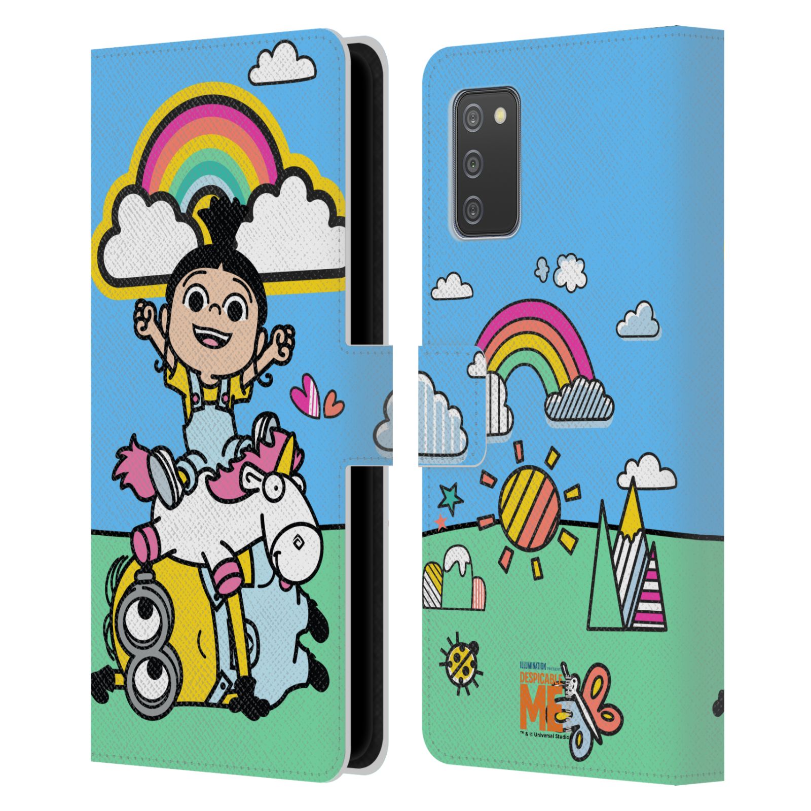 Pouzdro HEAD CASE na mobil Samsung Galaxy A02s kresba Agnes, mimoň, jednorožec