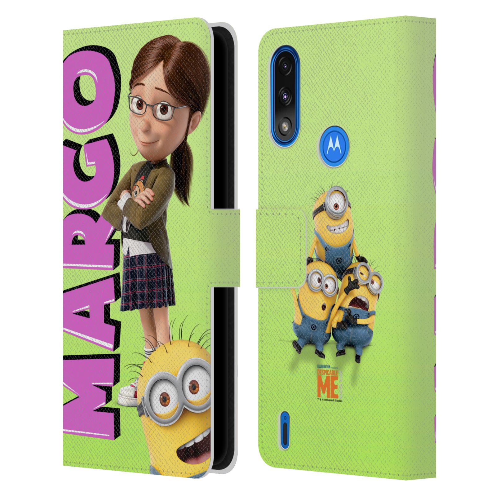 Pouzdro HEAD CASE na mobil Motorola Moto E7 POWER  Margo a mimoni zelená