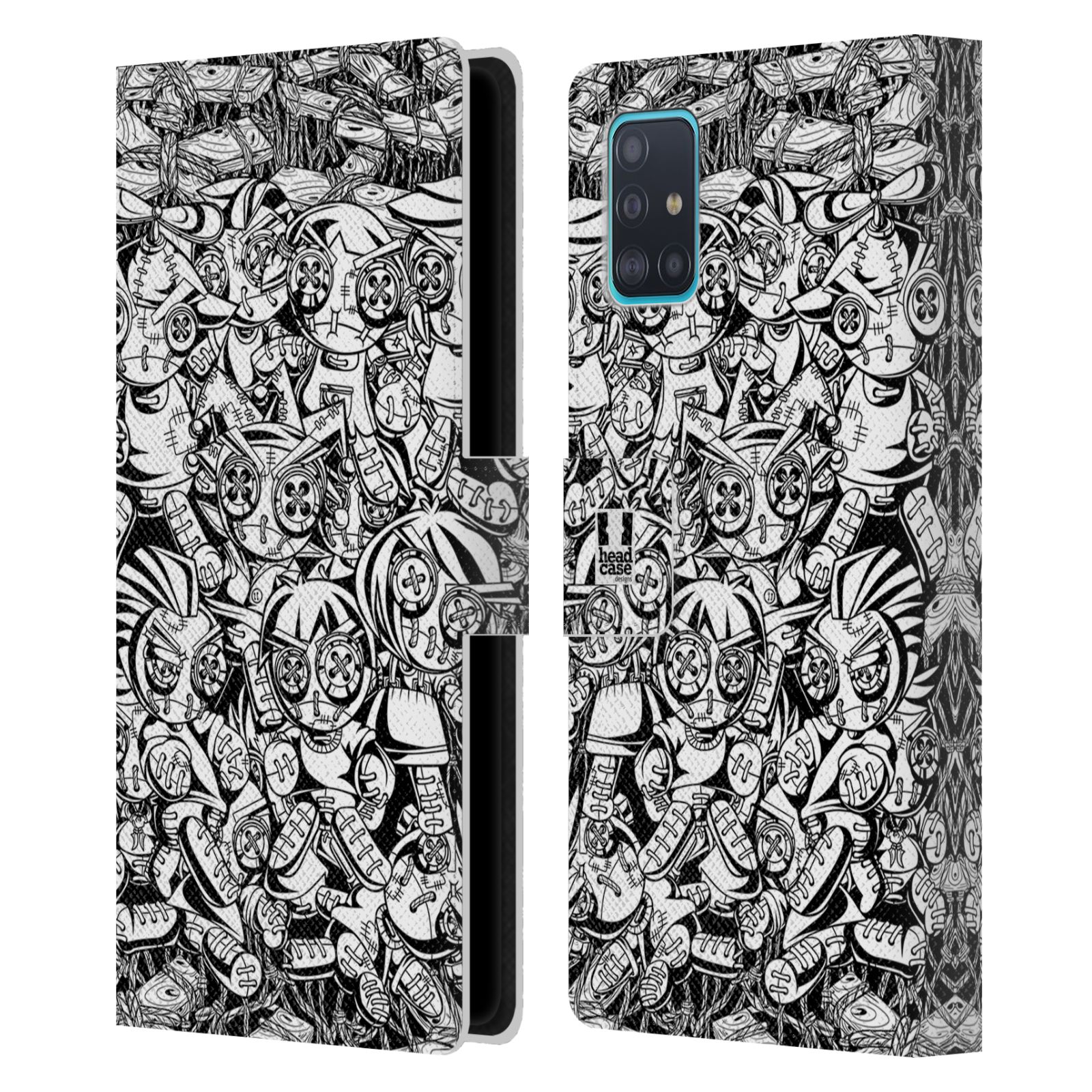 Pouzdro na mobil Samsung Galaxy A51 (A515F) woodoo panenka černobílá