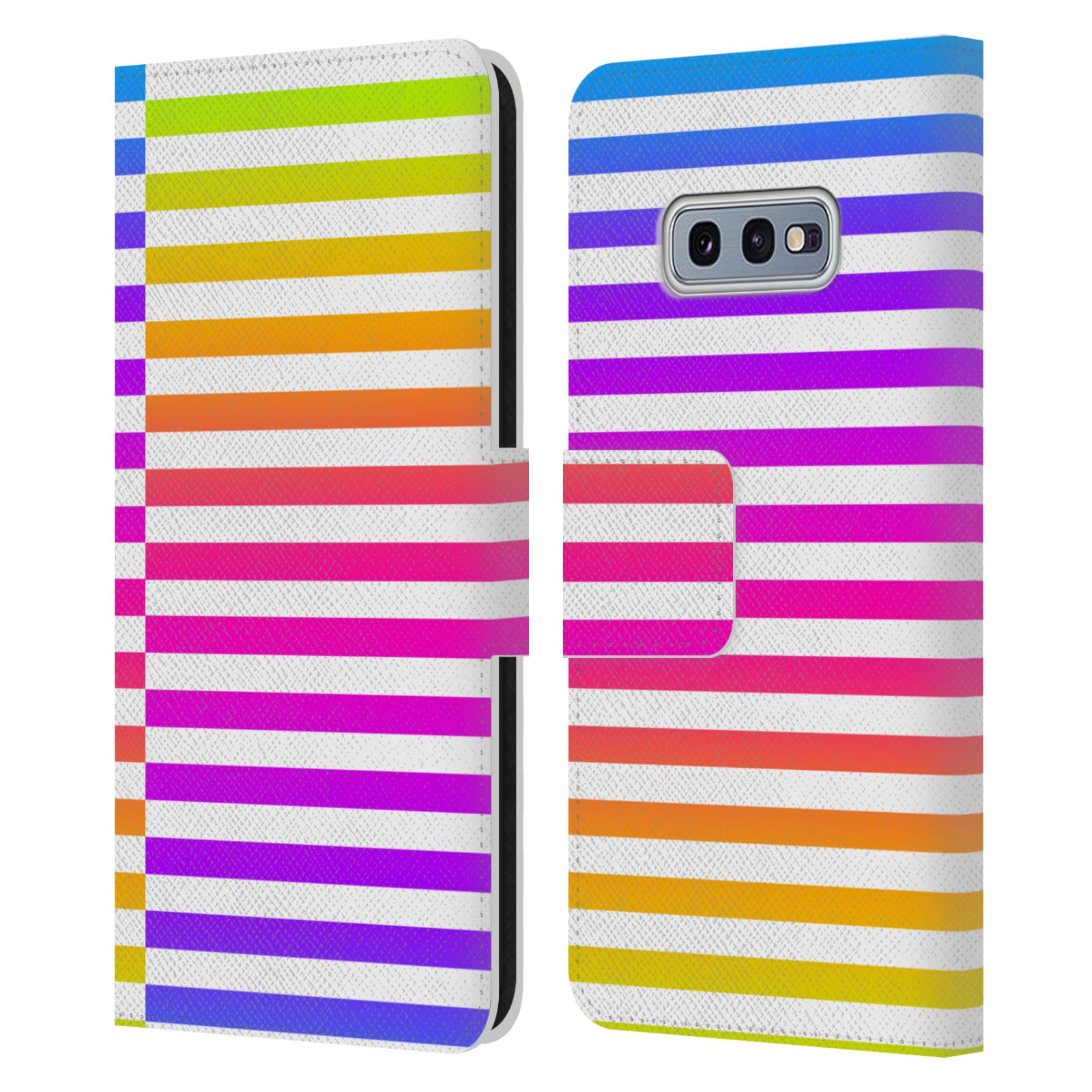 Pouzdro HEAD CASE na mobil Samsung Galaxy S10e dynamické pruhy barevné NEON