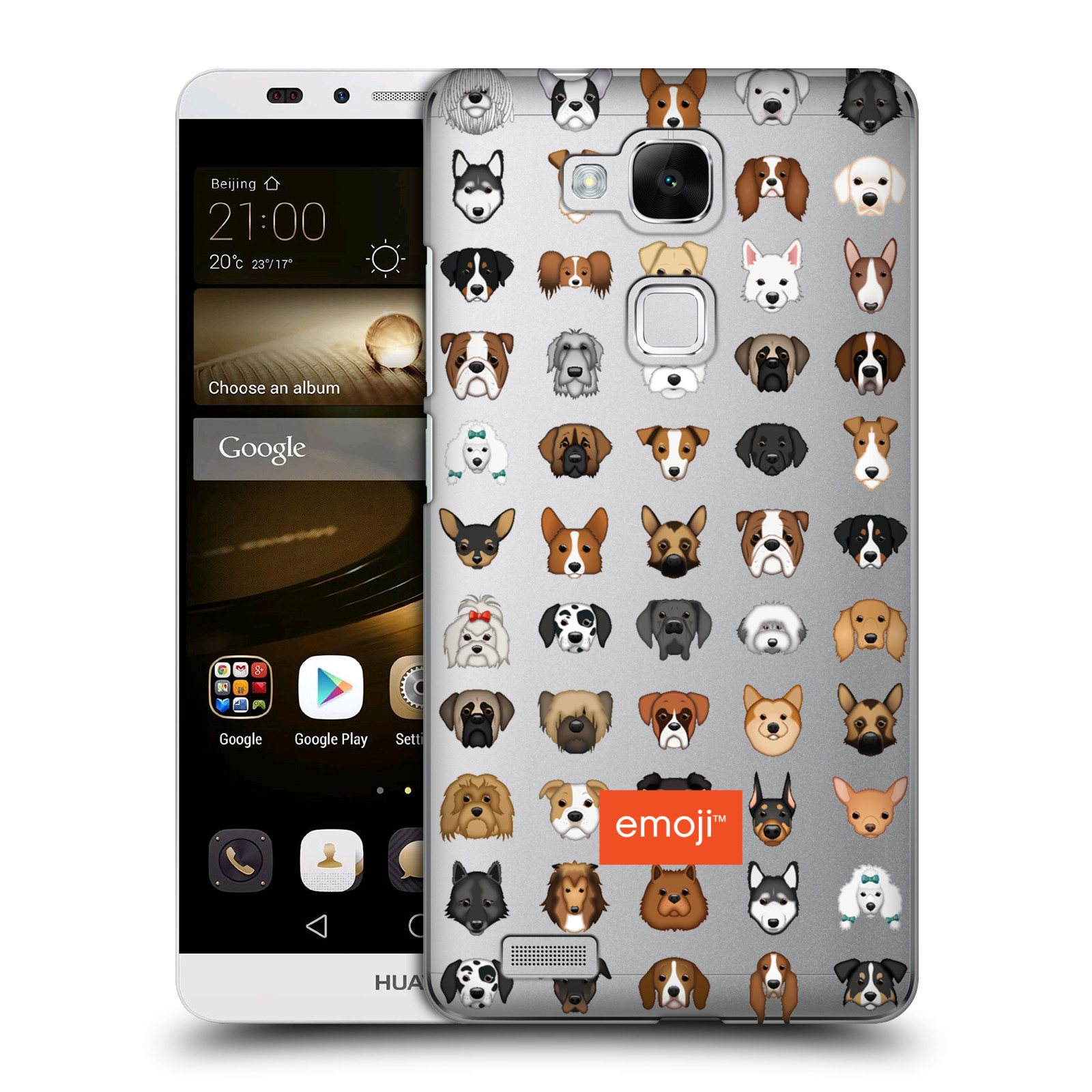 HEAD CASE plastový obal na mobil Huawei Mate 7 oficiální kryt EMOJI rasy pejsků série 2
