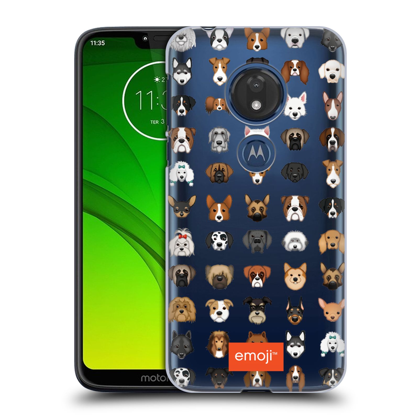 Pouzdro na mobil Motorola Moto G7 Play oficiální kryt EMOJI rasy pejsků série 2