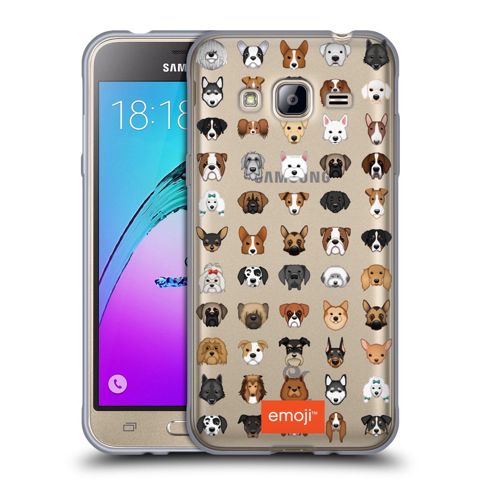 HEAD CASE silikonový obal na mobil Samsung Galaxy J3, J3 2016 oficiální kryt EMOJI rasy pejsků série 2