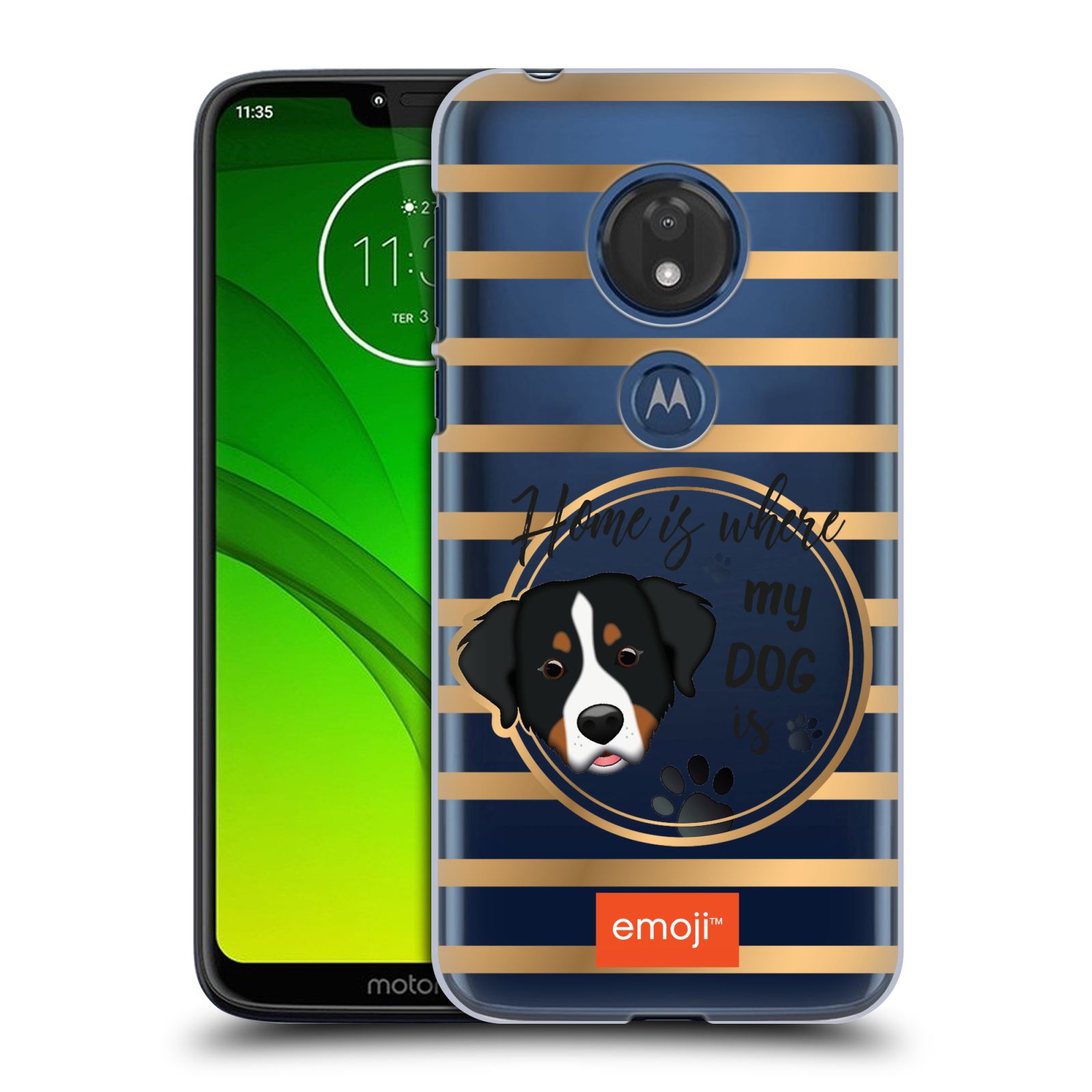 Pouzdro na mobil Motorola Moto G7 Play oficiální kryt EMOJI pejskův domov