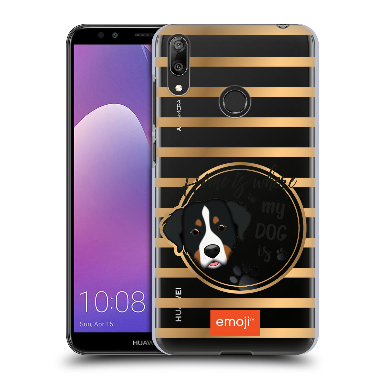 Pouzdro na mobil Huawei Y7 2019 - Head Case - oficiální kryt EMOJI pejskův domov