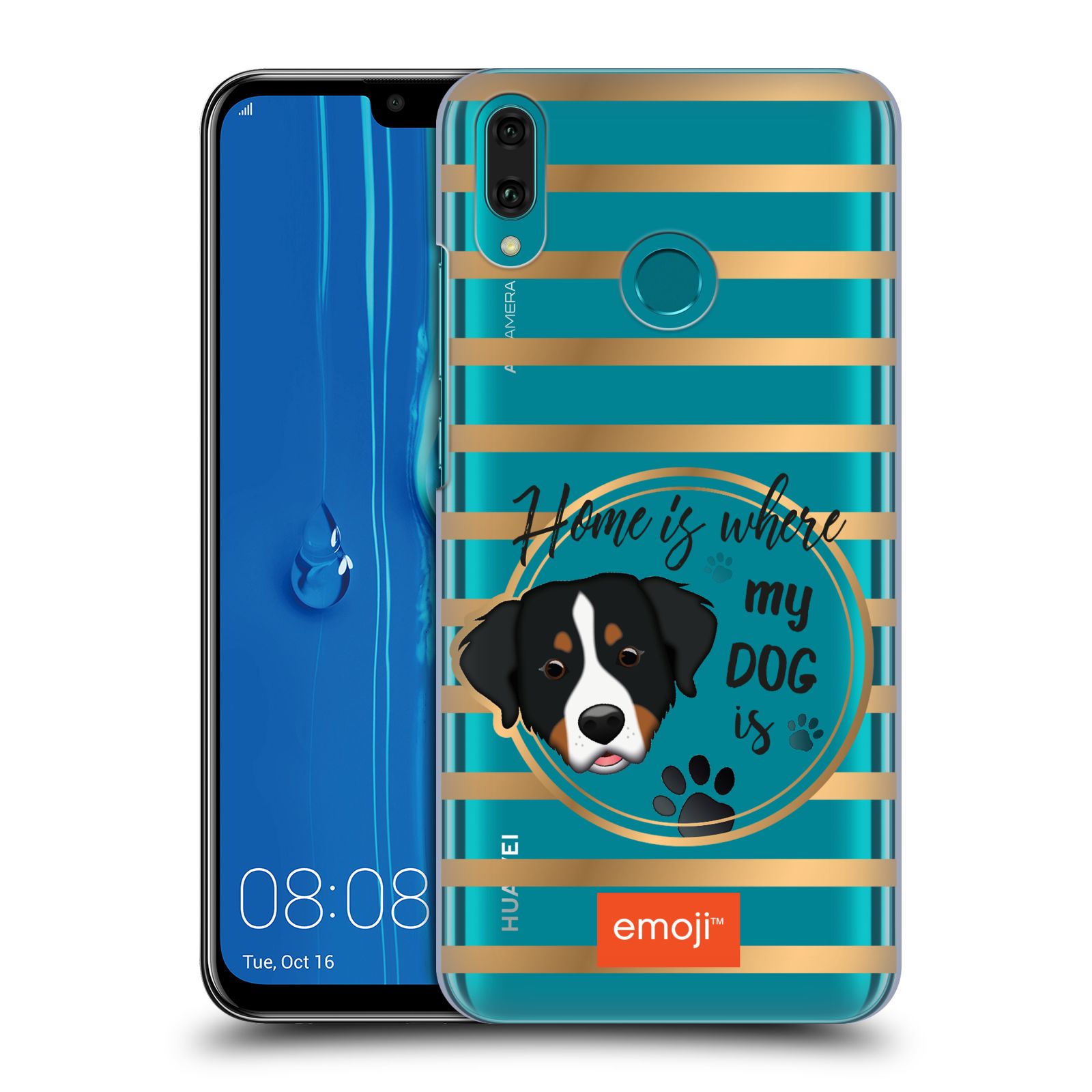 Pouzdro na mobil Huawei Y9 2019 - HEAD CASE - oficiální kryt EMOJI pejskův domov