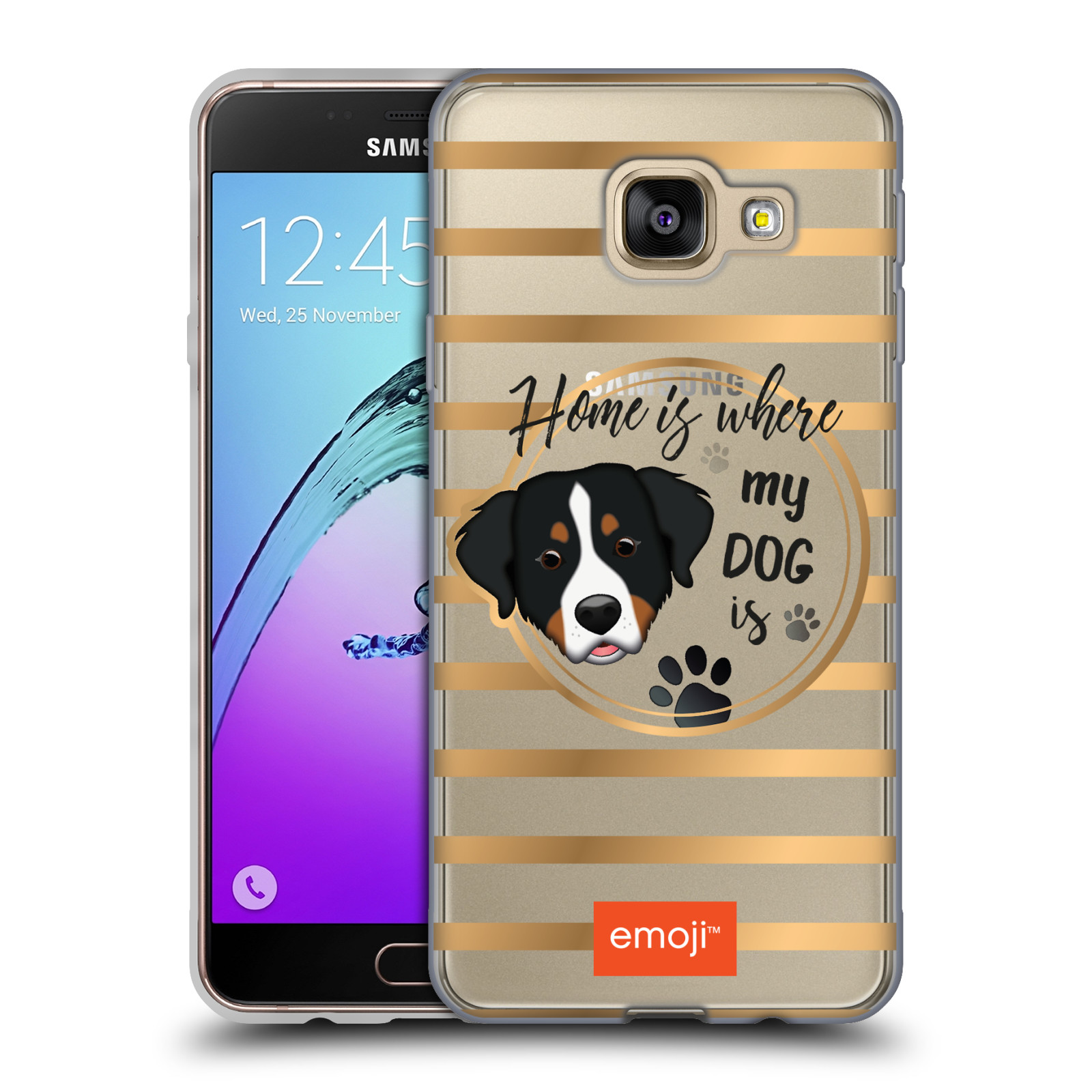 HEAD CASE silikonový obal na mobil Samsung Galaxy A3 2016 (A310) oficiální kryt EMOJI pejskův domov