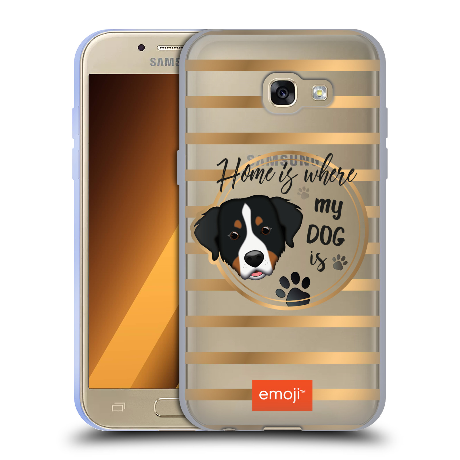 HEAD CASE silikonový obal na mobil Samsung Galaxy A3 2017 (A320) oficiální kryt EMOJI pejskův domov